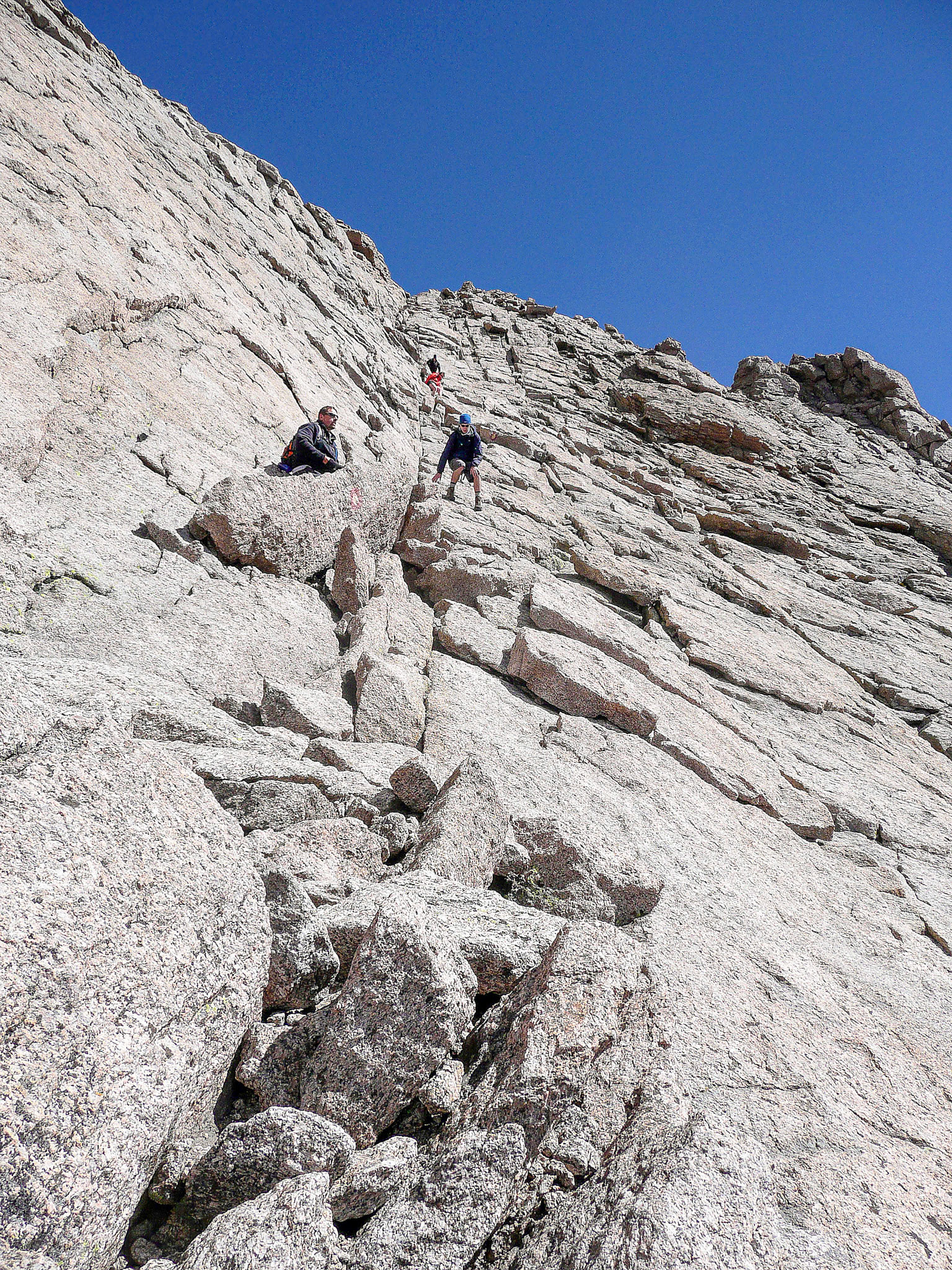 "The Homestretch", climbing Long's Peak