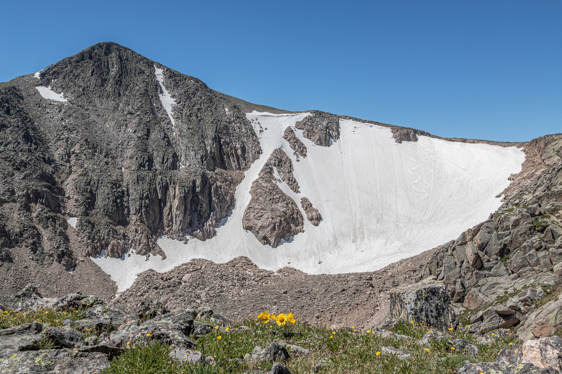 Hallet Peak and Tyndall Glacier