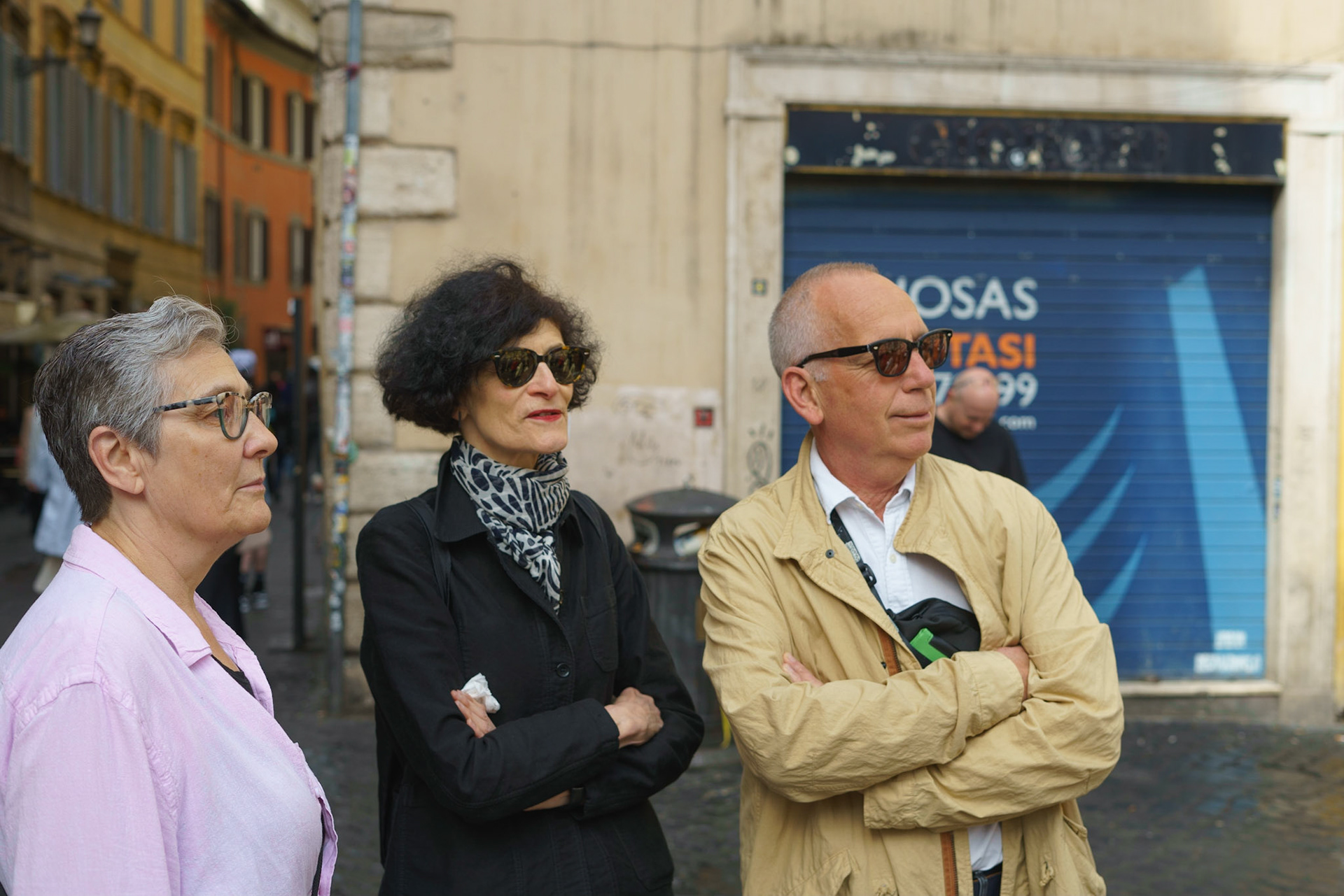 Looking at the Trevi Fountain