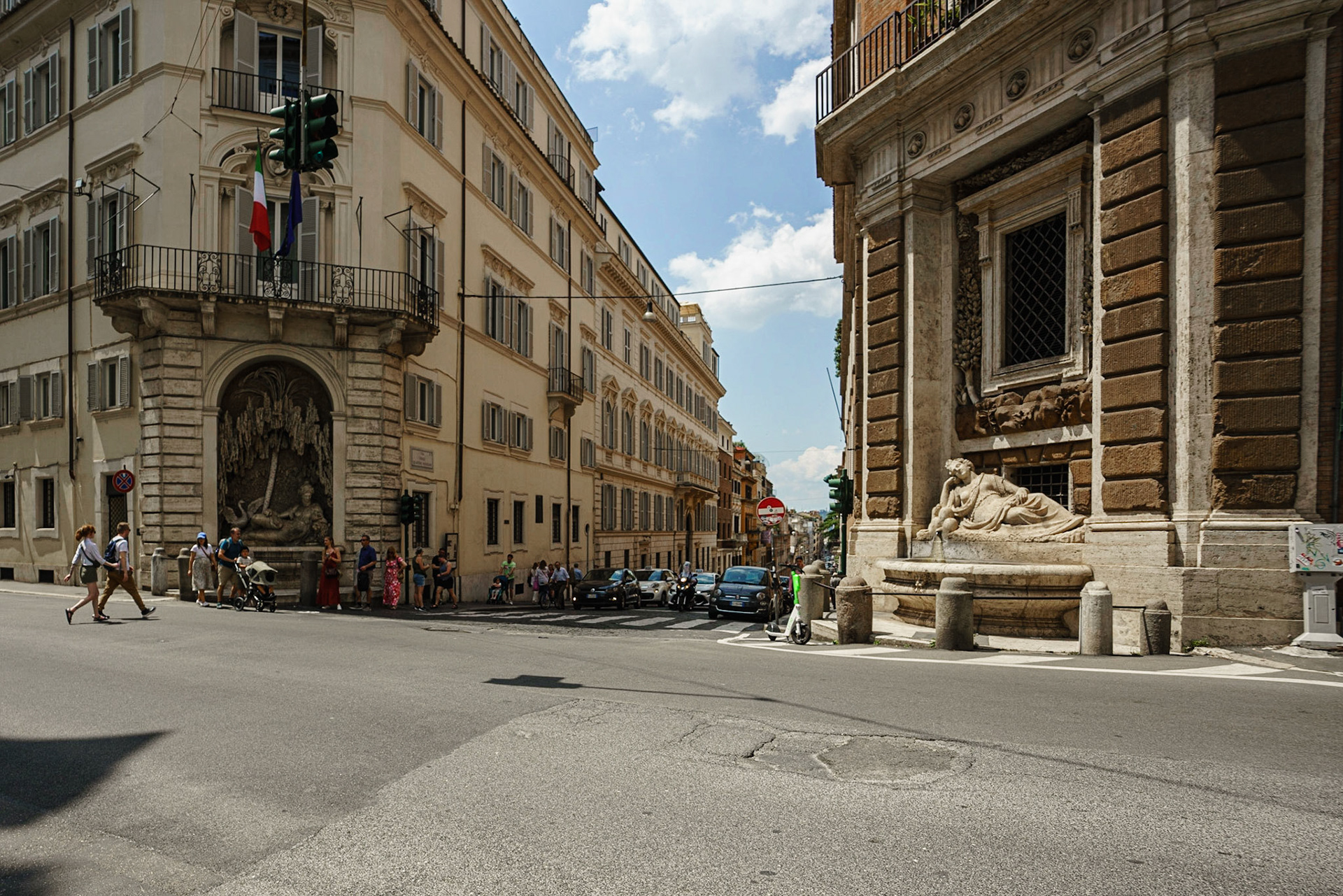Quattro Fontane,  Via delle Quattro Fontane and Via del Quirinale