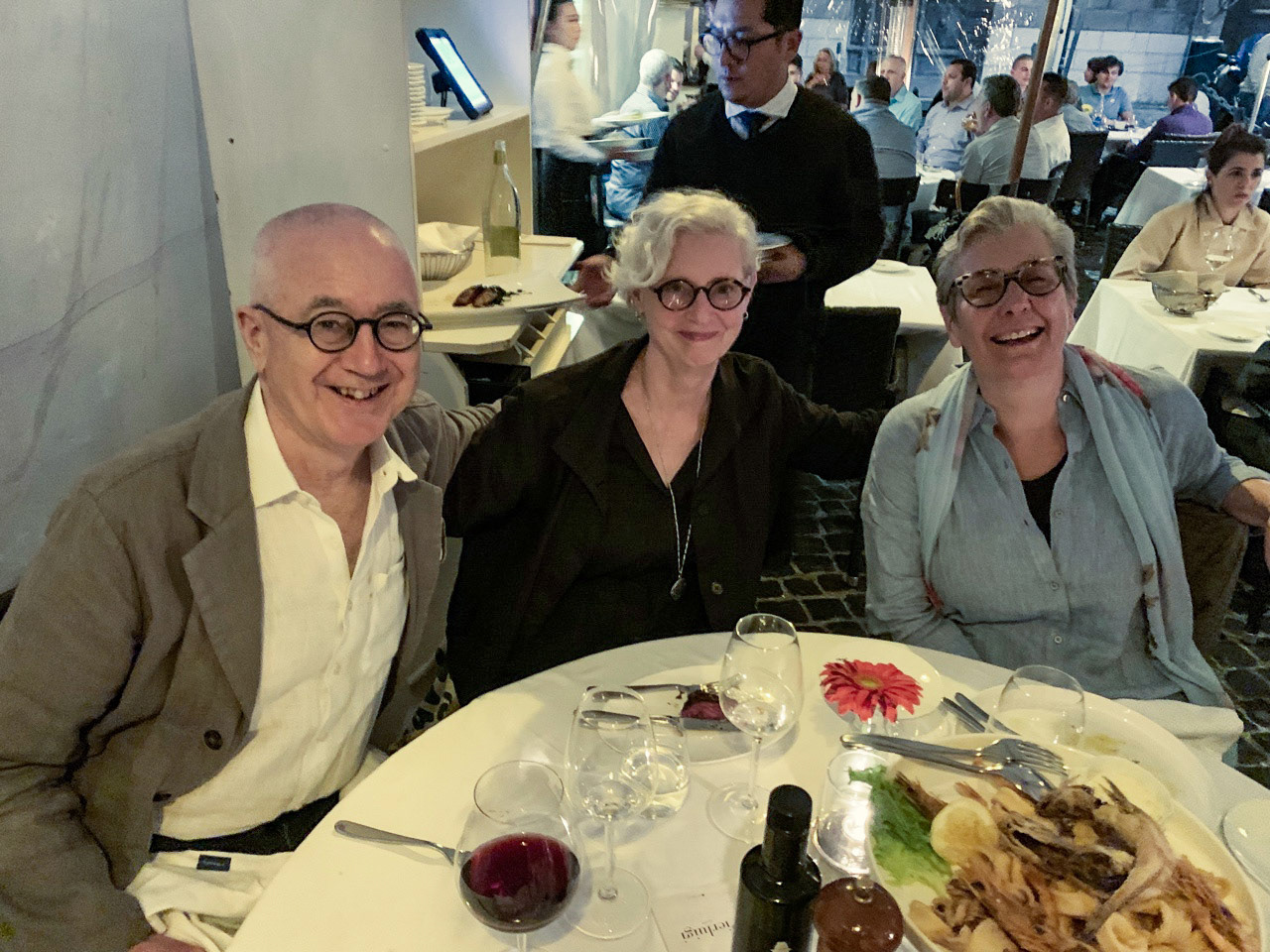 Russell, Allyson and Sue at Per Luigi's on May 21 2023 (photo: Tora Galway)