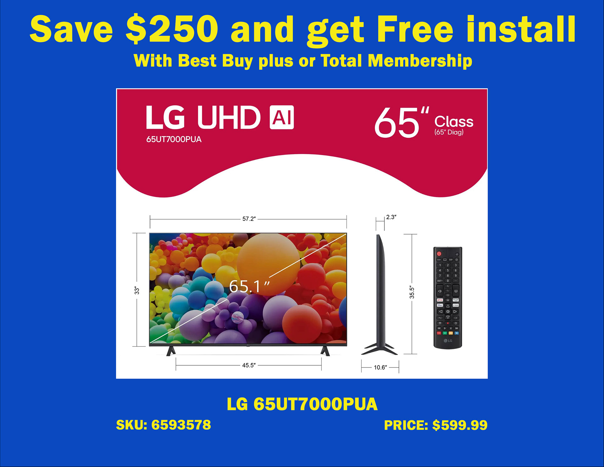 Signage for Best Buy tv sale