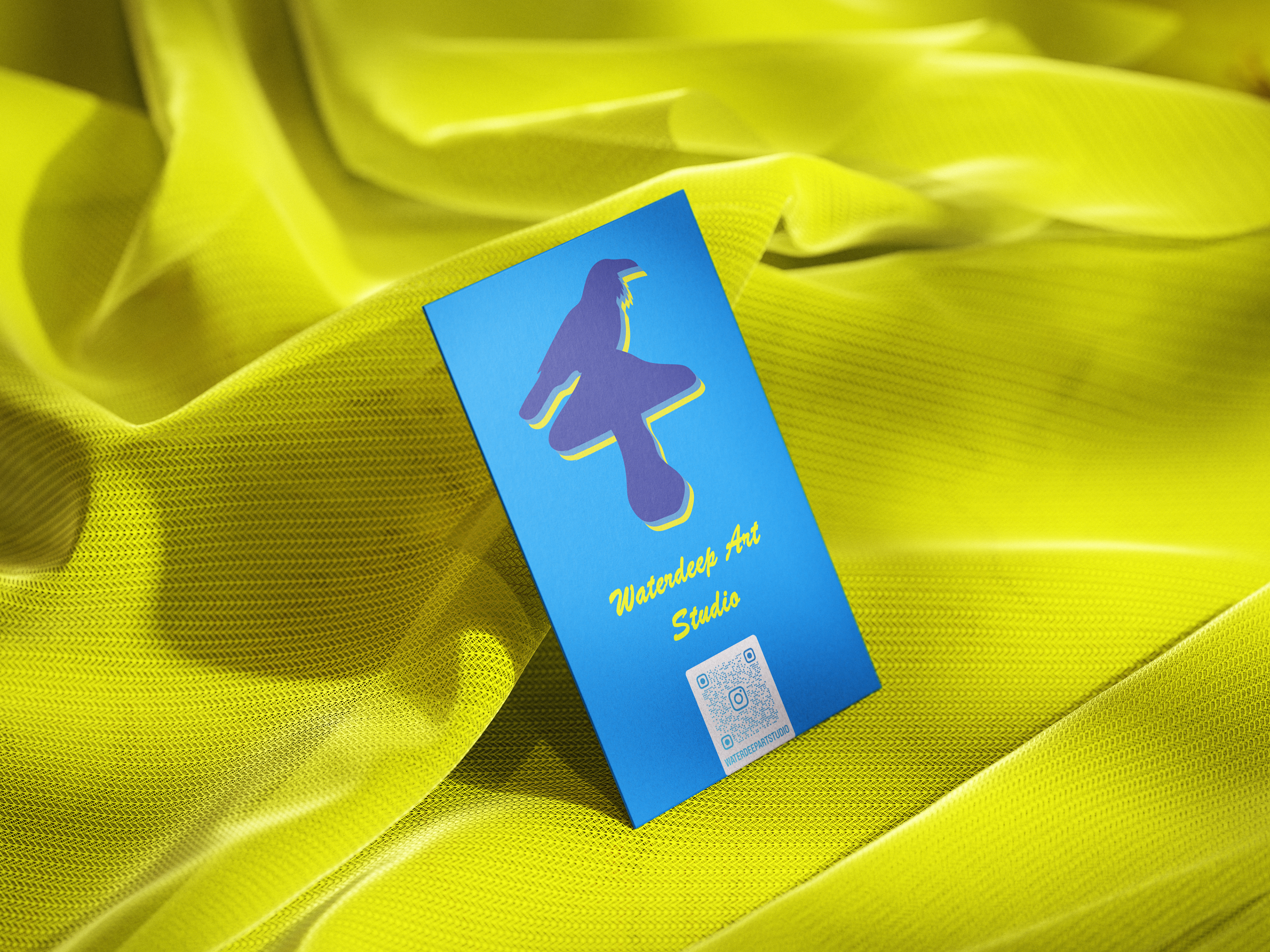 Portrait business card mockup