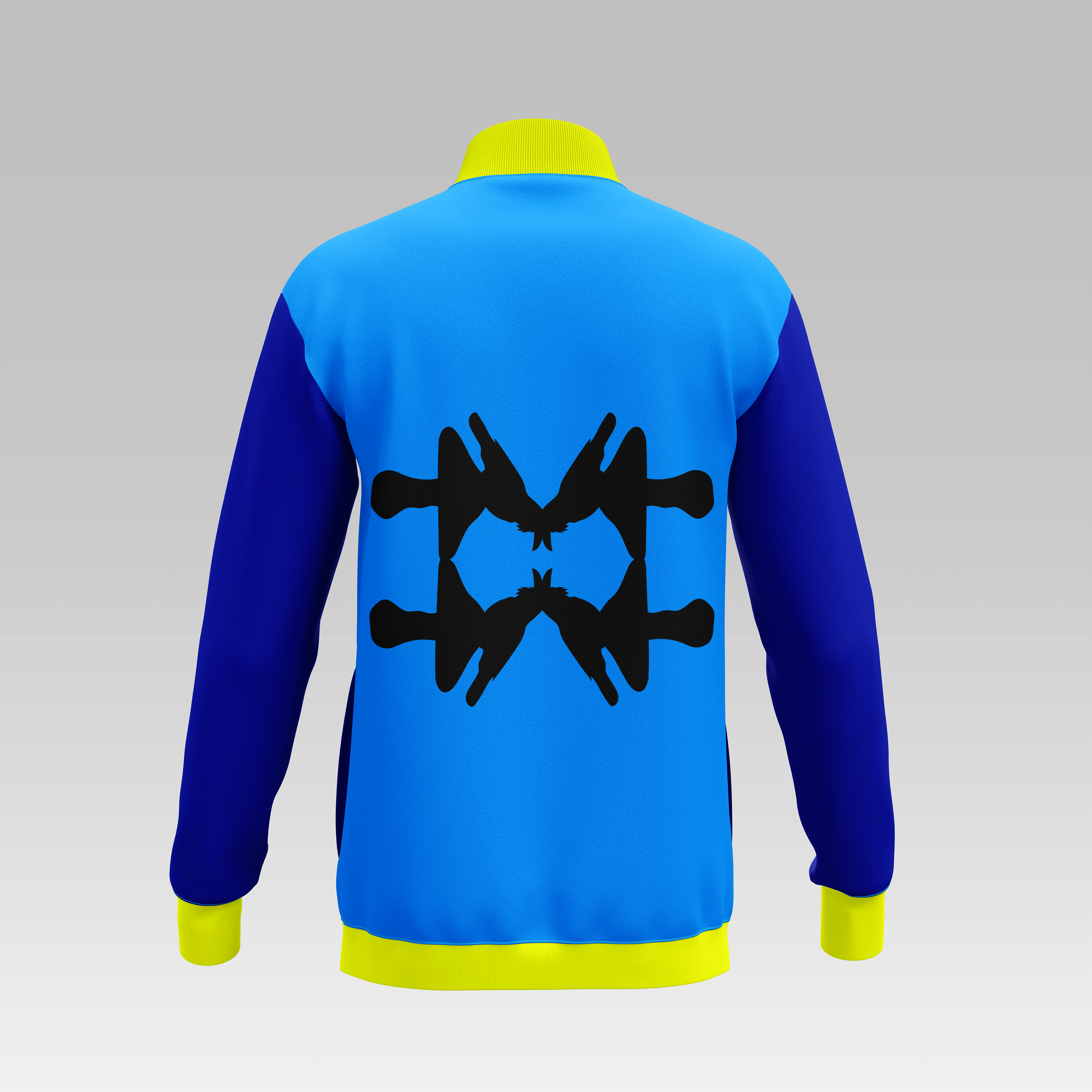 Varsity jacket inkblot logo mockup back