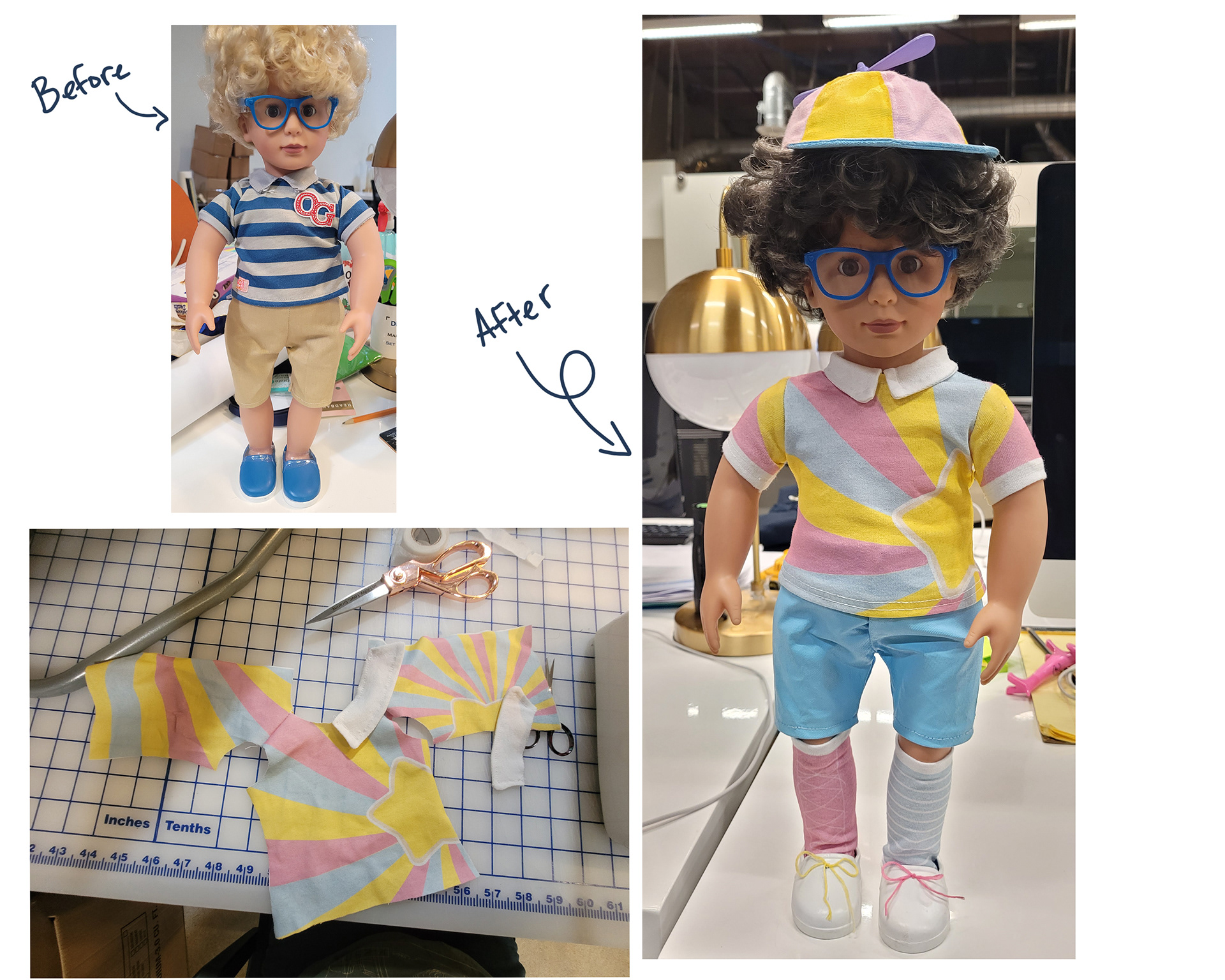 Custom doll inspired by Dhar Mann Studios' Yappy character