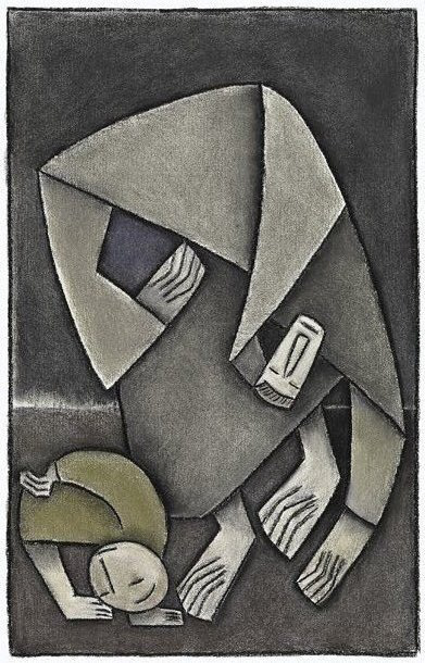 "Listening to the earth" pastel and charcoal £1500 SOLD
