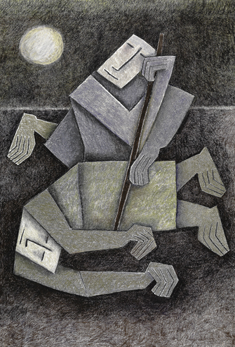 "The-fall" charcoal and pastel £850