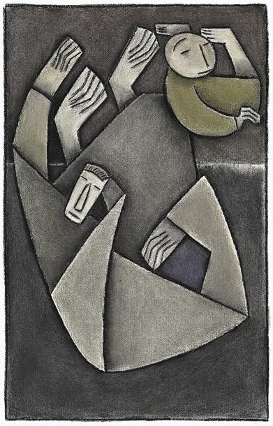 "Father and Child Playing" 10 x 20cm, print £20