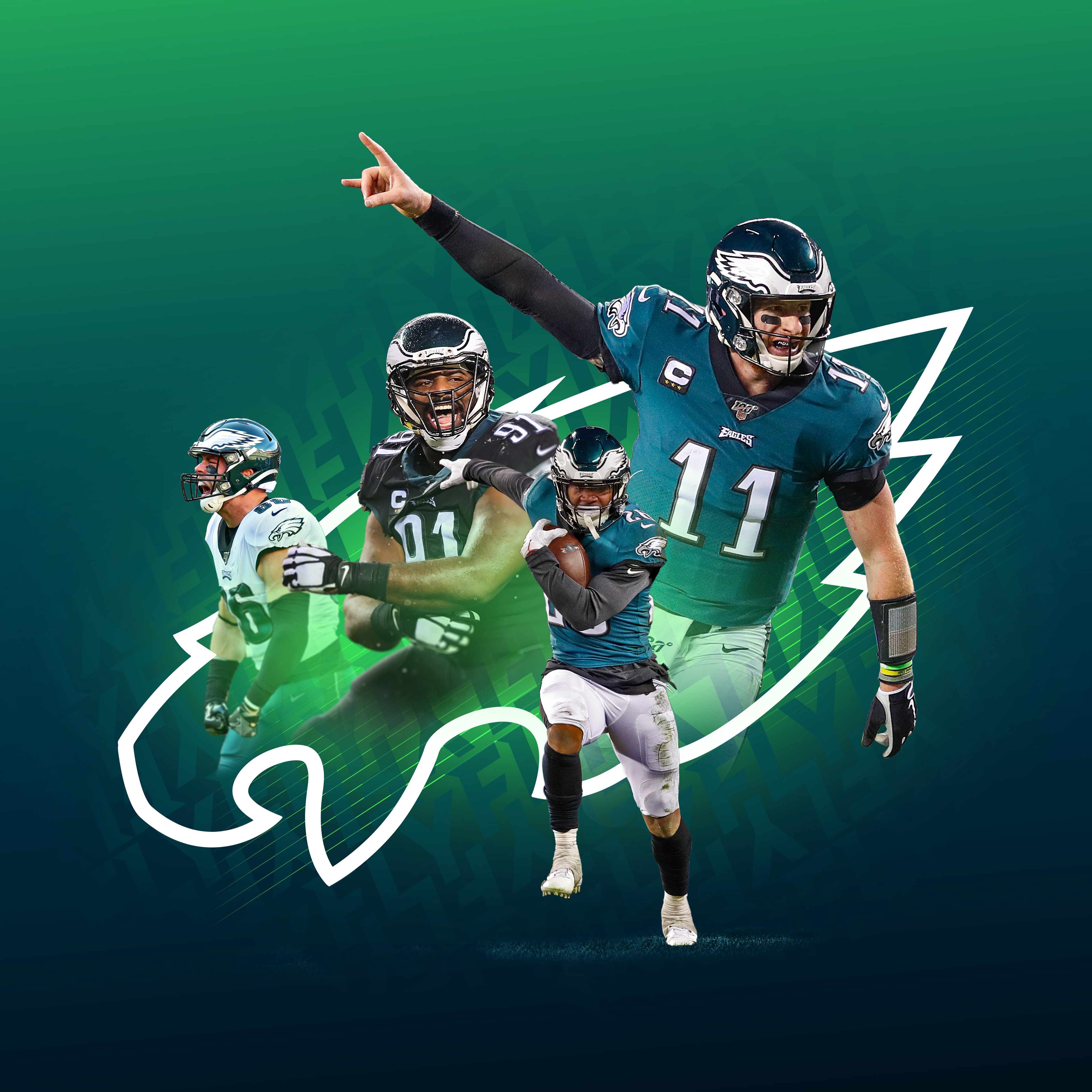 NFL Re-Imagined  Philadelphia Eagles by Brave Bird Creative on