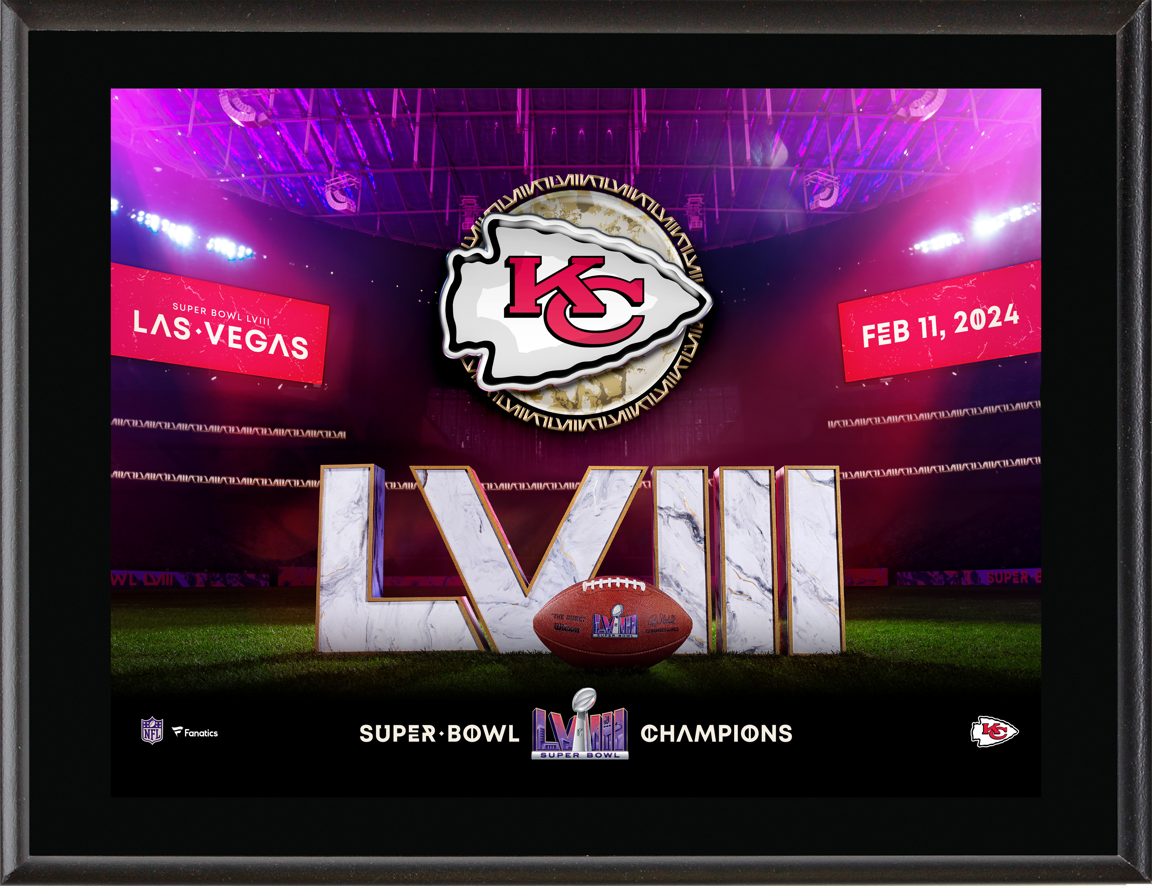 Kansas City Chiefs Fanatics Authentic Super Bowl LVIII Champions 10" x 13" Sublimated Plaque