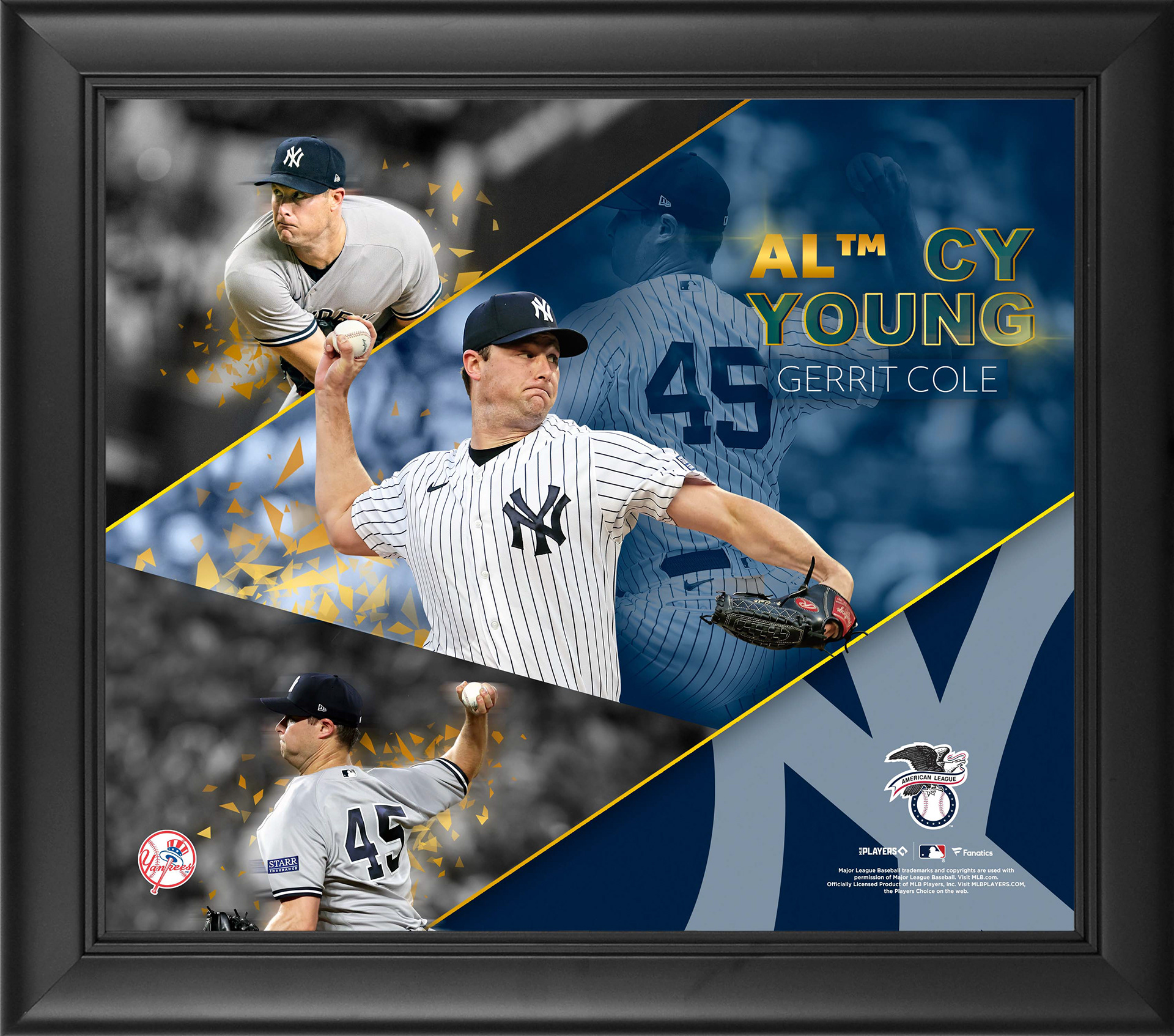 Gerrit Cole New York Yankees Fanatics Authentic Framed 2023 American League Cy Young Award 15" x 17" Collage