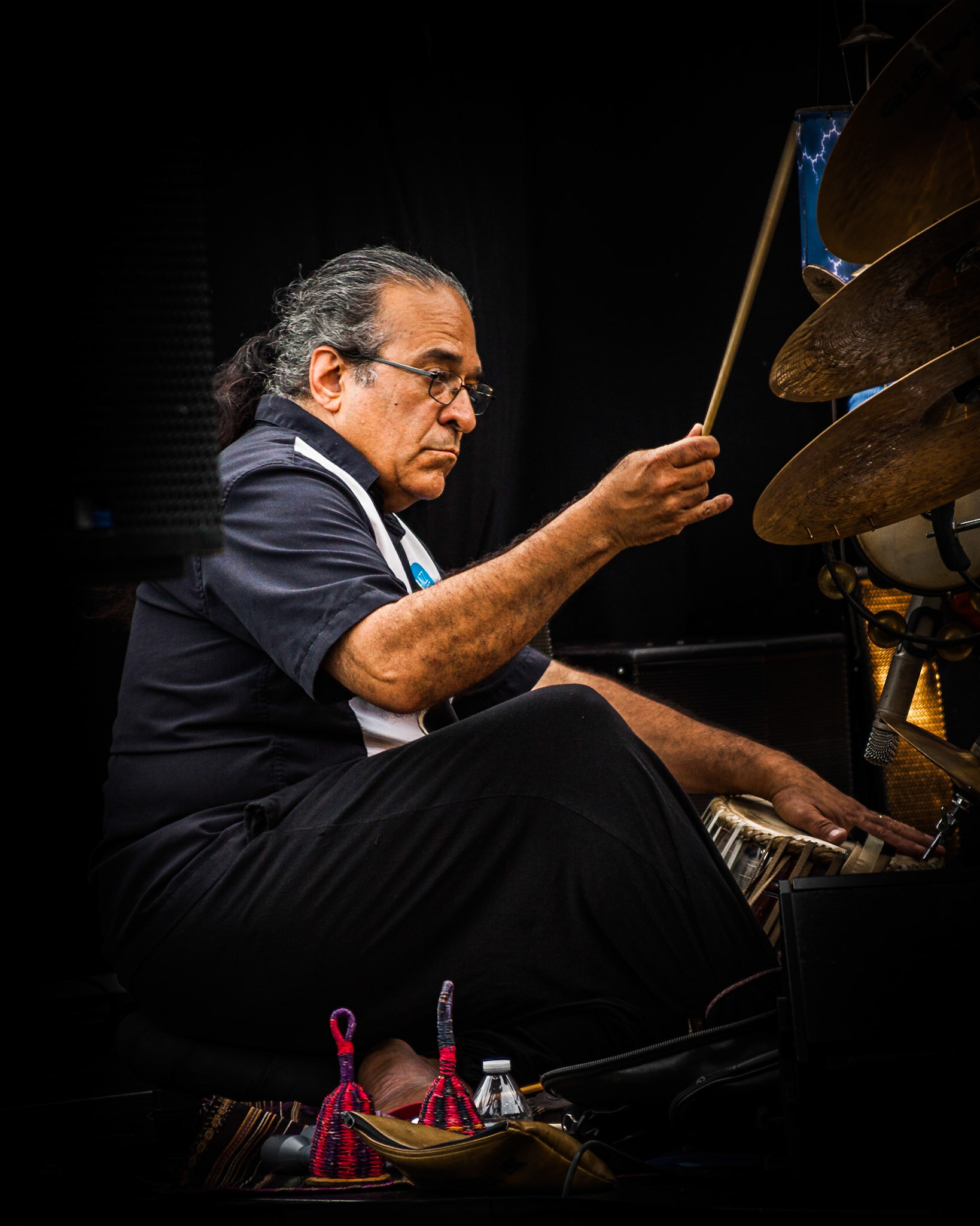 Christoper Garica (Tabla, Percussion, Composer)A native of (EAST)Los Angeles, Christopher is a critically acclaimed performer, improviser, composer, and educator who has made a career with over 1200 performances in 28 countries on 5 continents, either on Western drumset, percussion of North and South India, percussion of indigenous Mexico, Meso America or his own unique percussion configuration called EL MONSTRO which contains instruments from all of the above all within arms reach