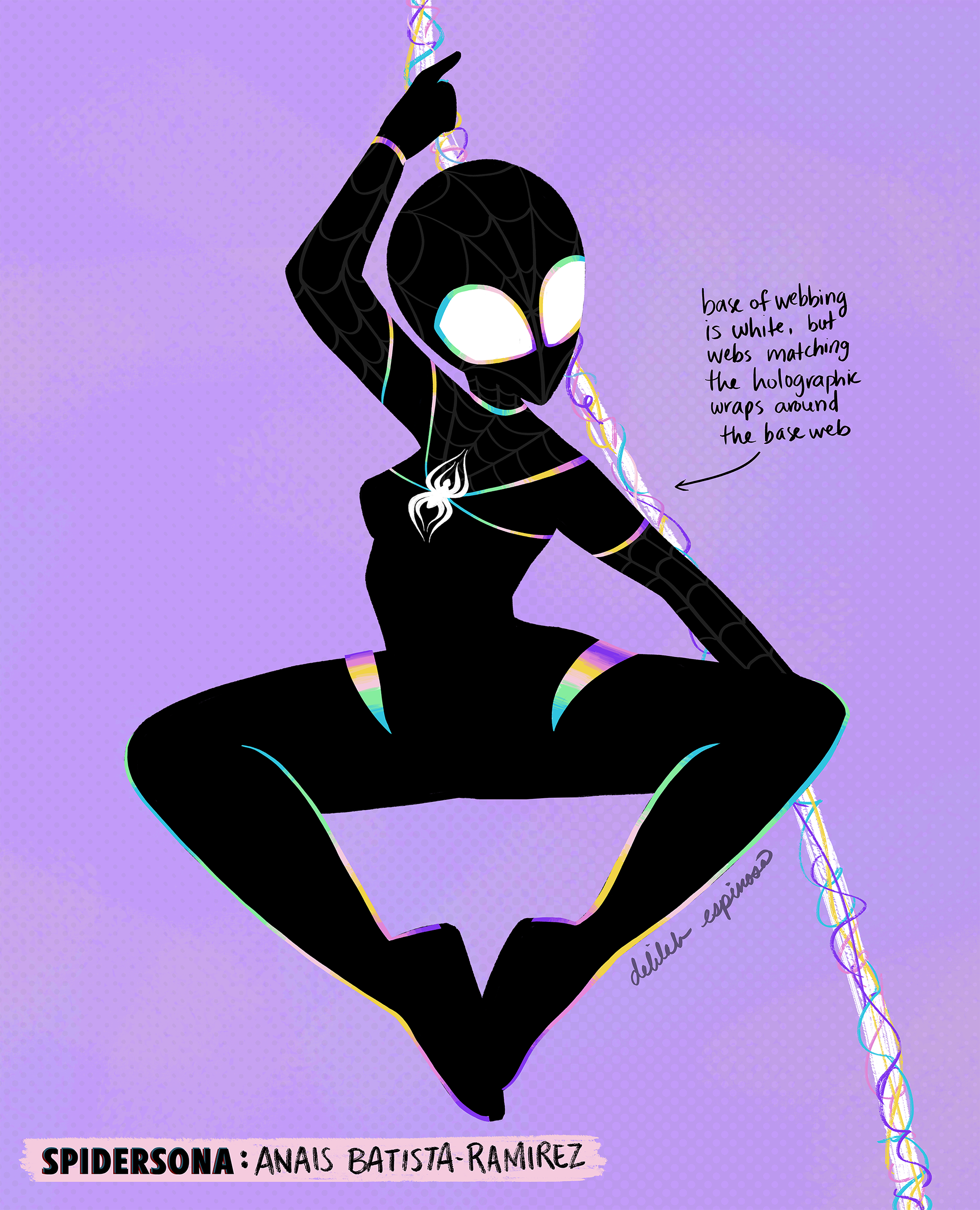 Spidersona dynamic pose and webbing detail