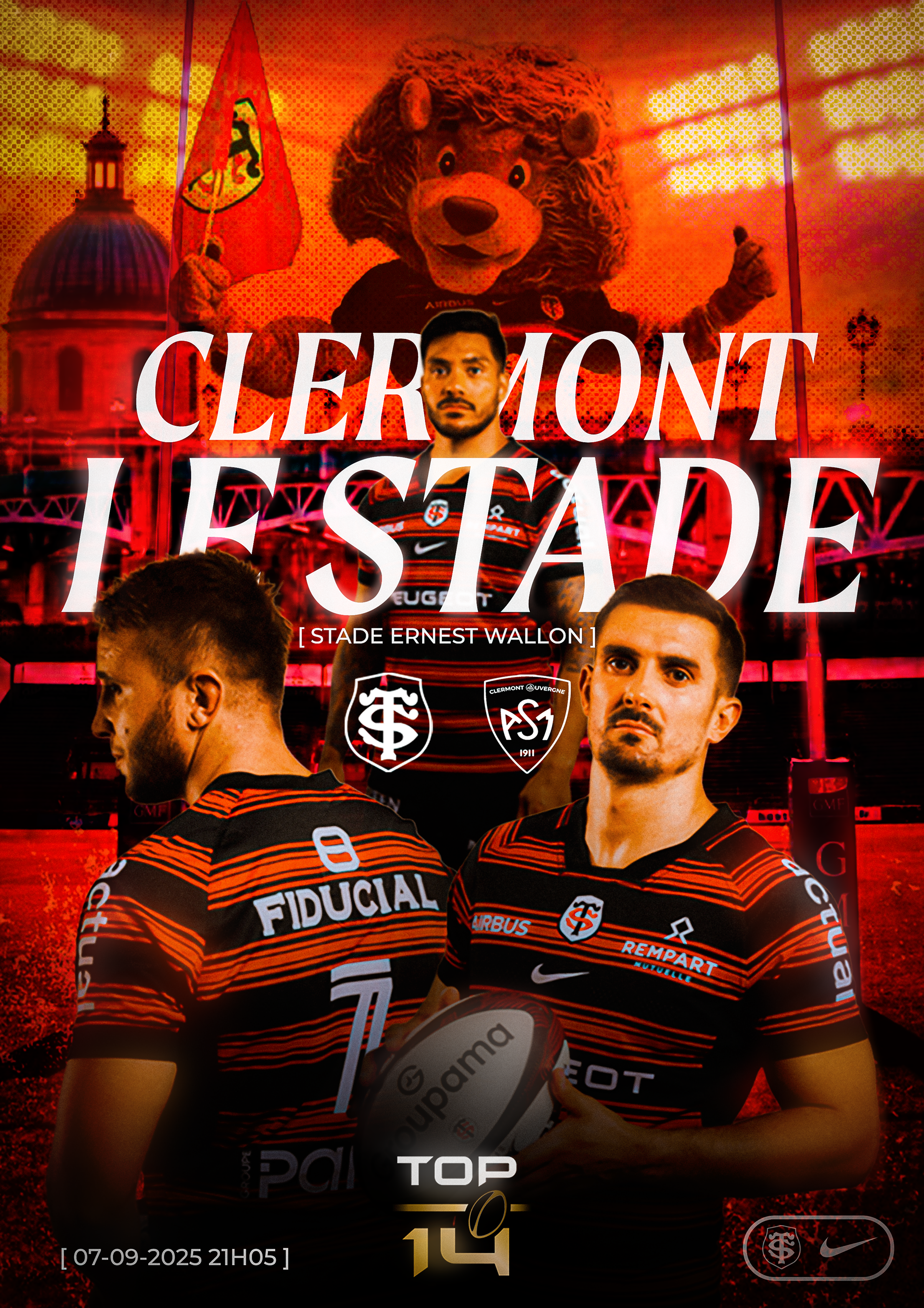 affiche de match Stade Toulousain