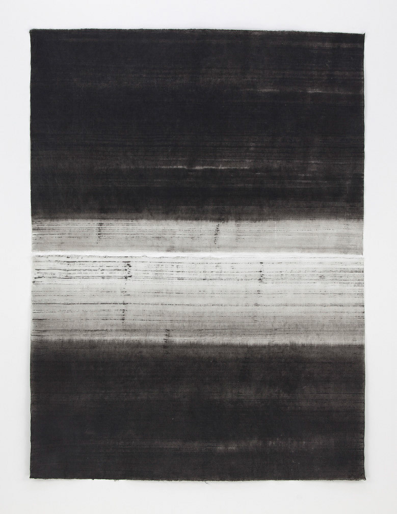 Sutra Diptych #2, ink on kozo paper, 37" x 51", 2013