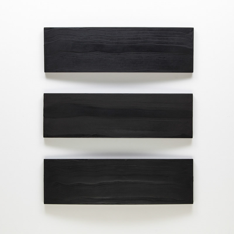 Charcoal Horizon, charcoal (Las Conchas fire, NM), oil medium on panel, 25" x 29", 2013