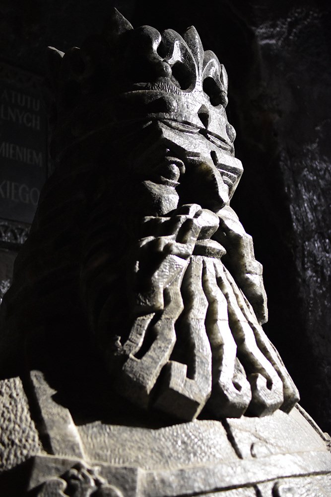 Casimir The Great sculpture - Wieliczka salt mine / miniera e kripës Wieliczka