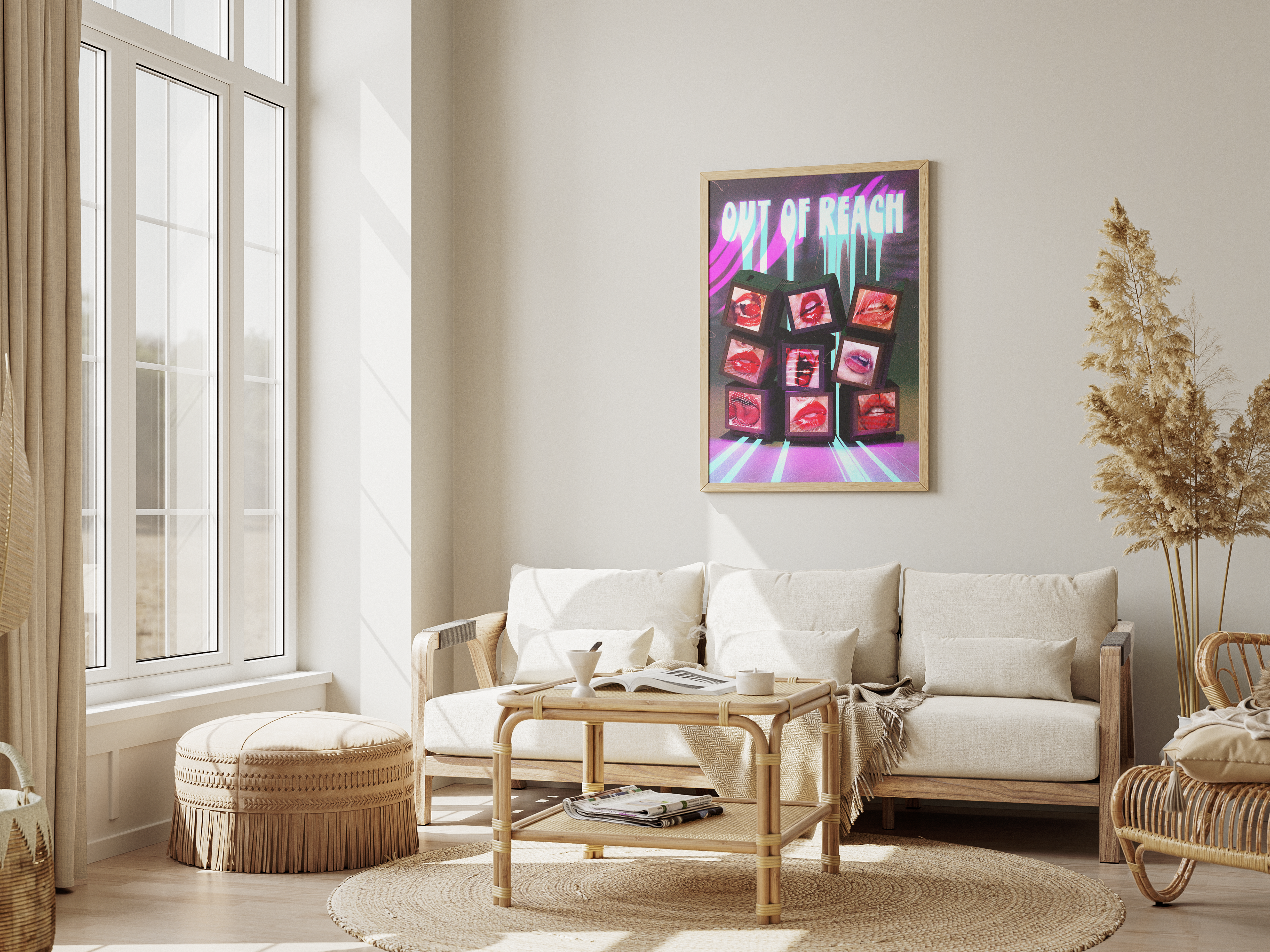Poster In Boho Room - Angle 2