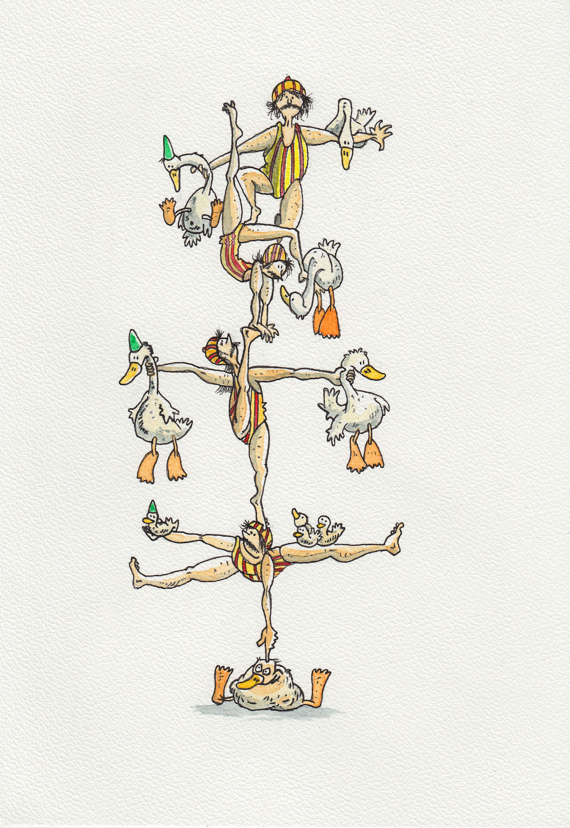 The Wellington Brothers and their ducks | A4 | Sold