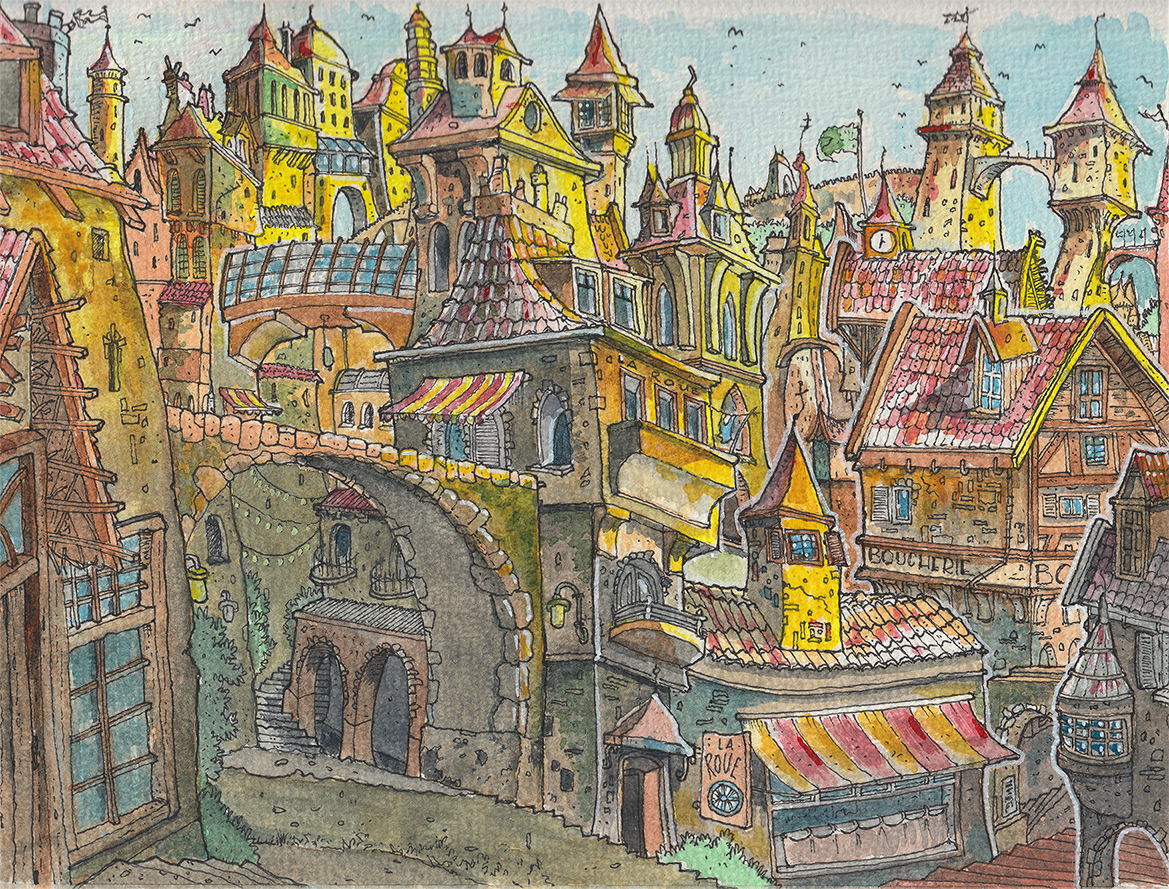Medieval village | A4 | € 145,00
