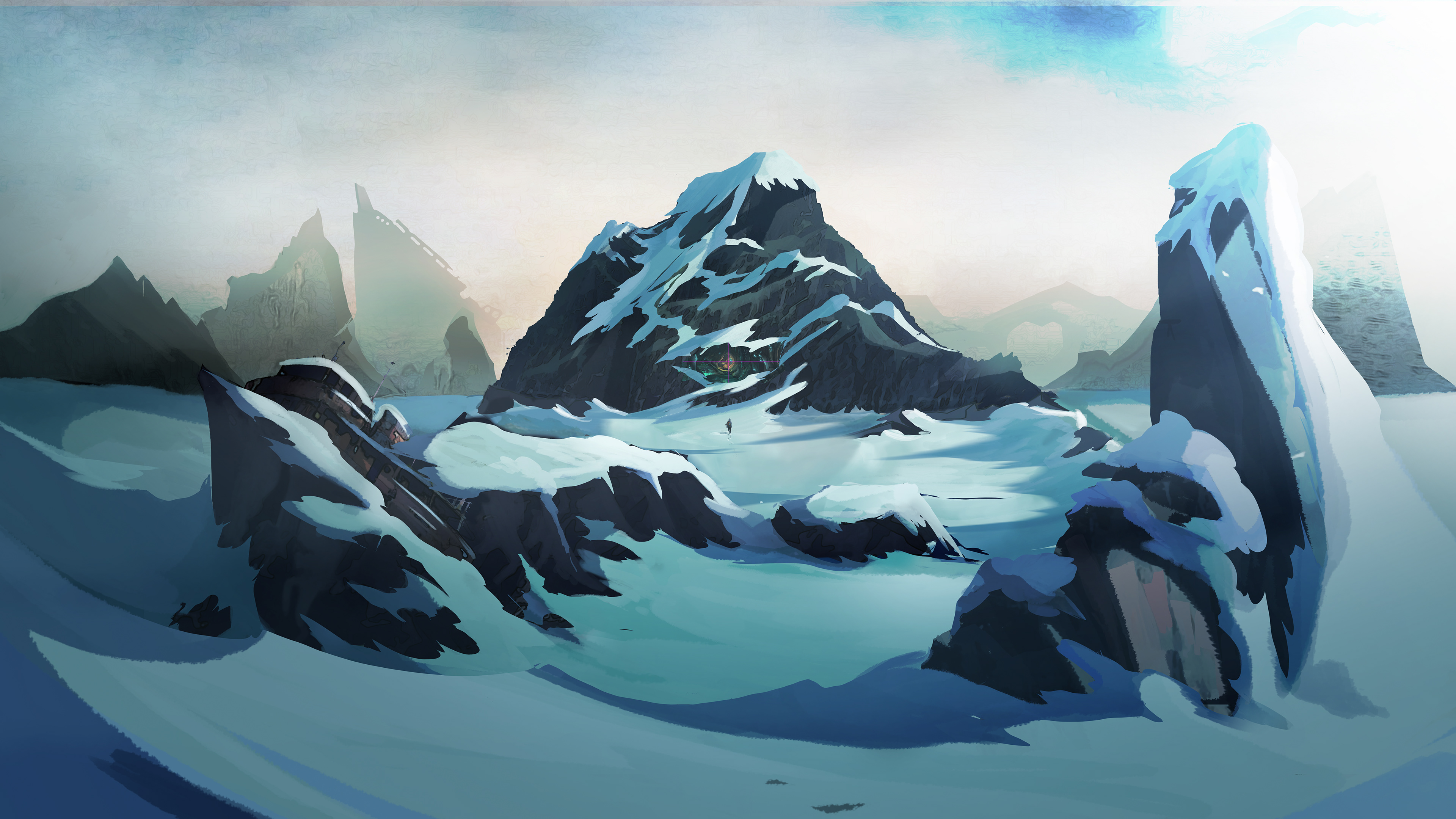 Icy mountain