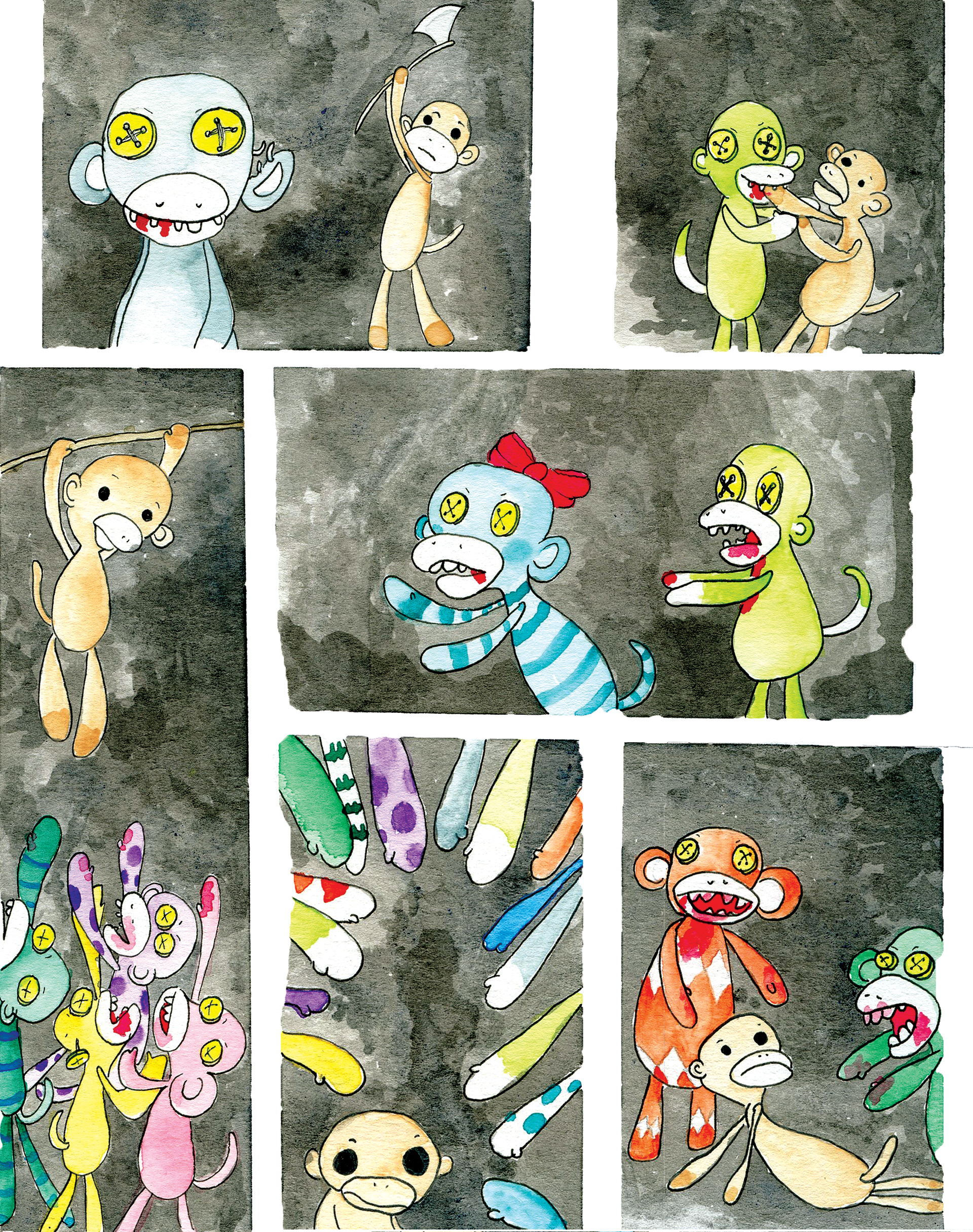 Sock Monkey Zombies