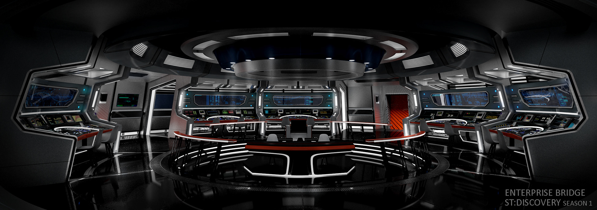 Star Trek Discovery Season One : USS Enterprise bridge render