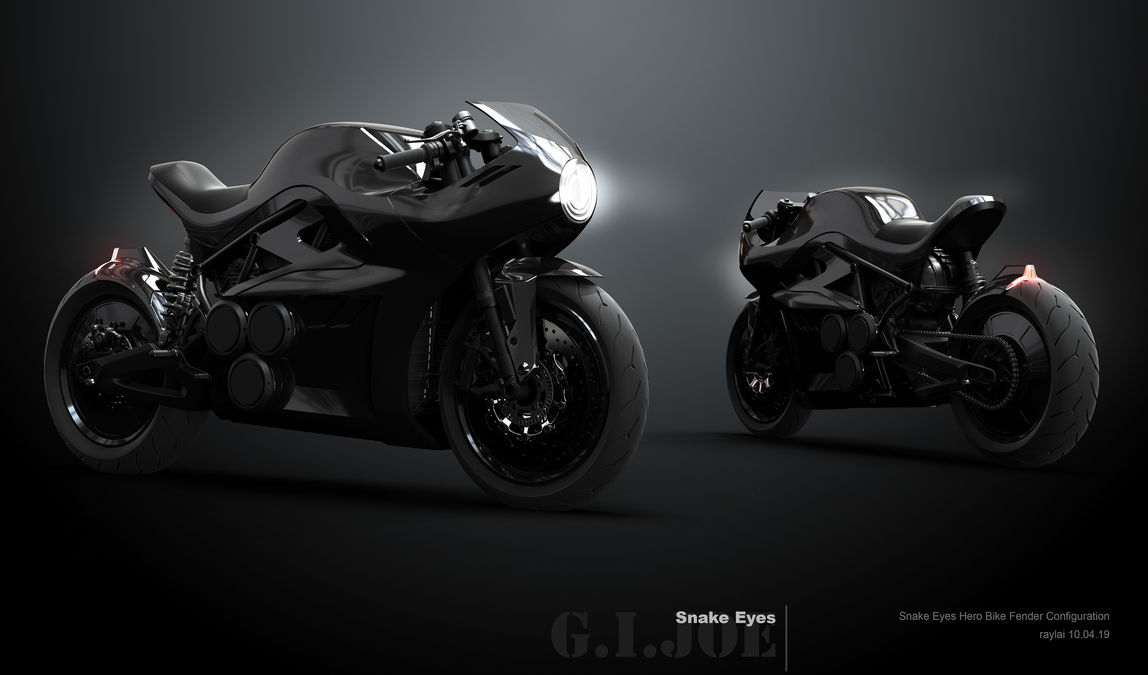 G.I. Joe : Snake Eyes - Motorcycle 3D Model based on a concept by Patrick Faulwetter