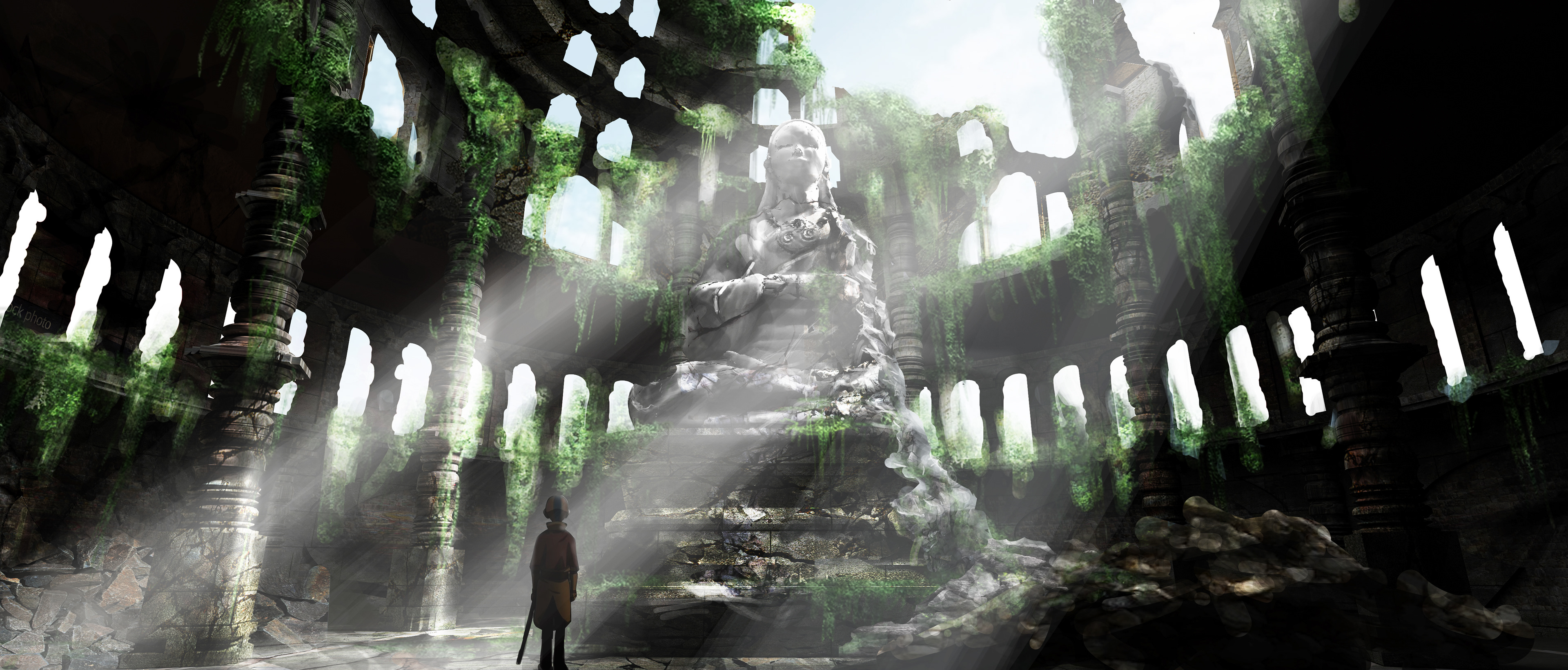 Concept : Interior Yangchen Temple - After the great war.