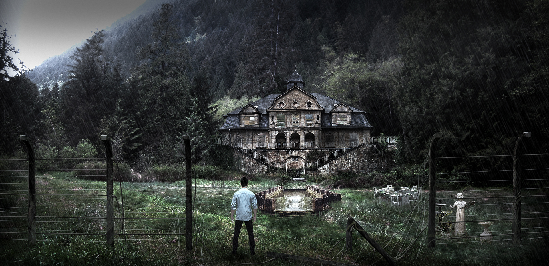 Netflix DEATHNOTE : Exterior Abandoned Orphanage Concept