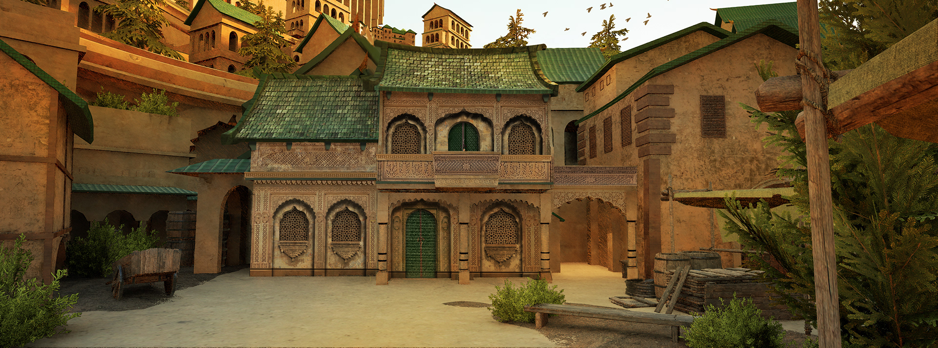 Exterior Omashu : The Mechanists Workshop