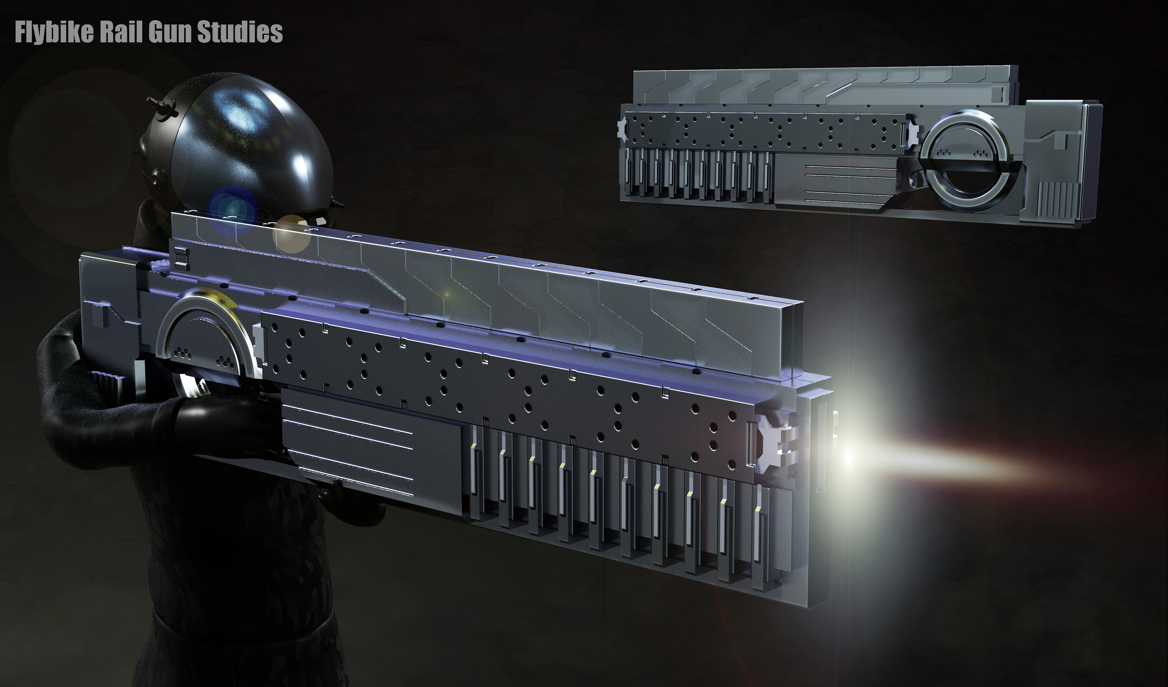 BLACK ADAM : Fly Bike Rail Guns