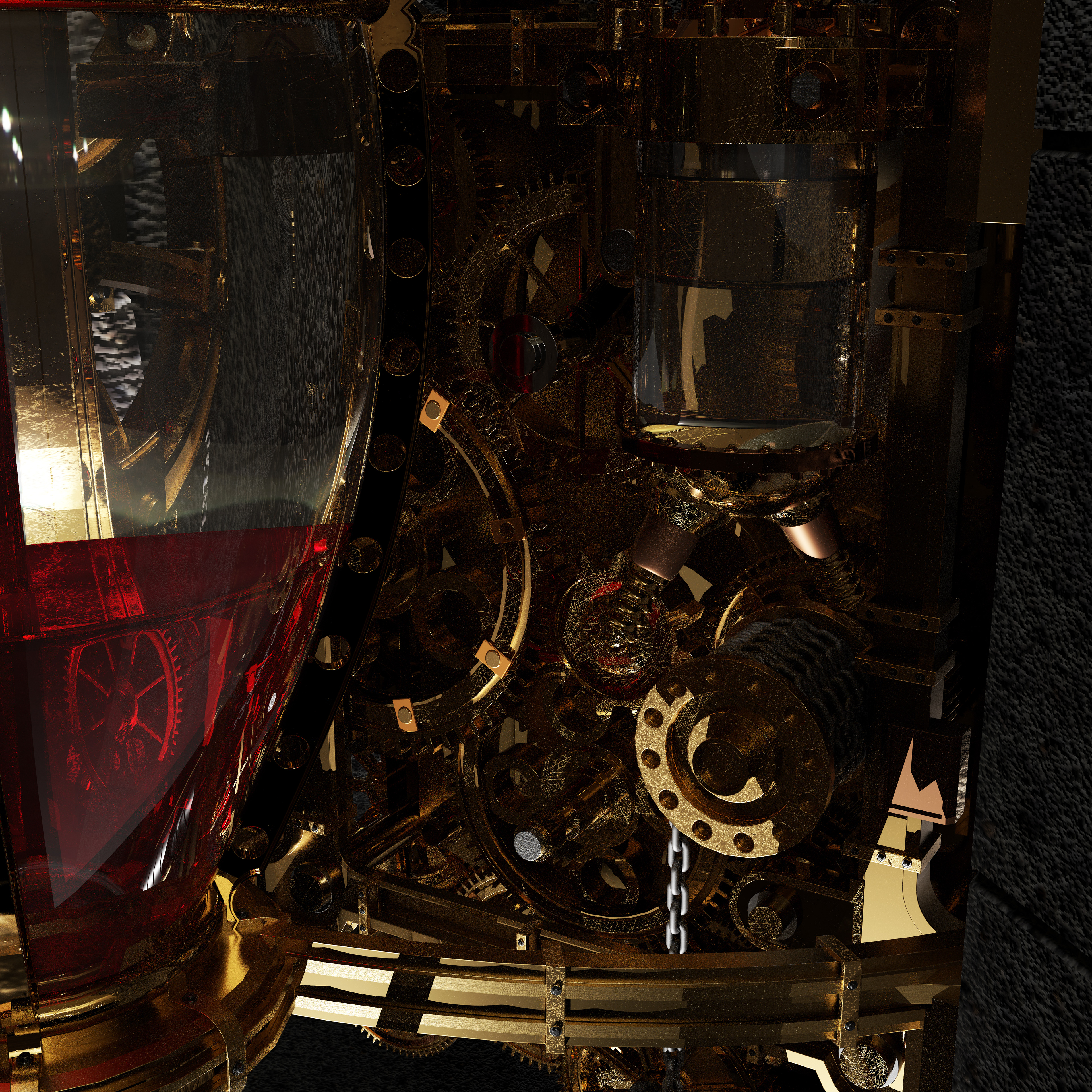 Cabin in the Woods - Close up of Blood Machine Gears