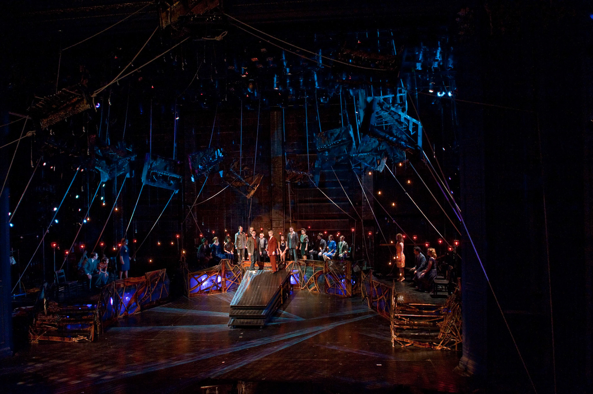4/27/10  6:52:42 PM   Boston Massachusetts

CFA Theatre students rehearse the musical " Merrily " by Stephen  Sondheim.

Photo by Kalman Zabarsky for Boston University Photography