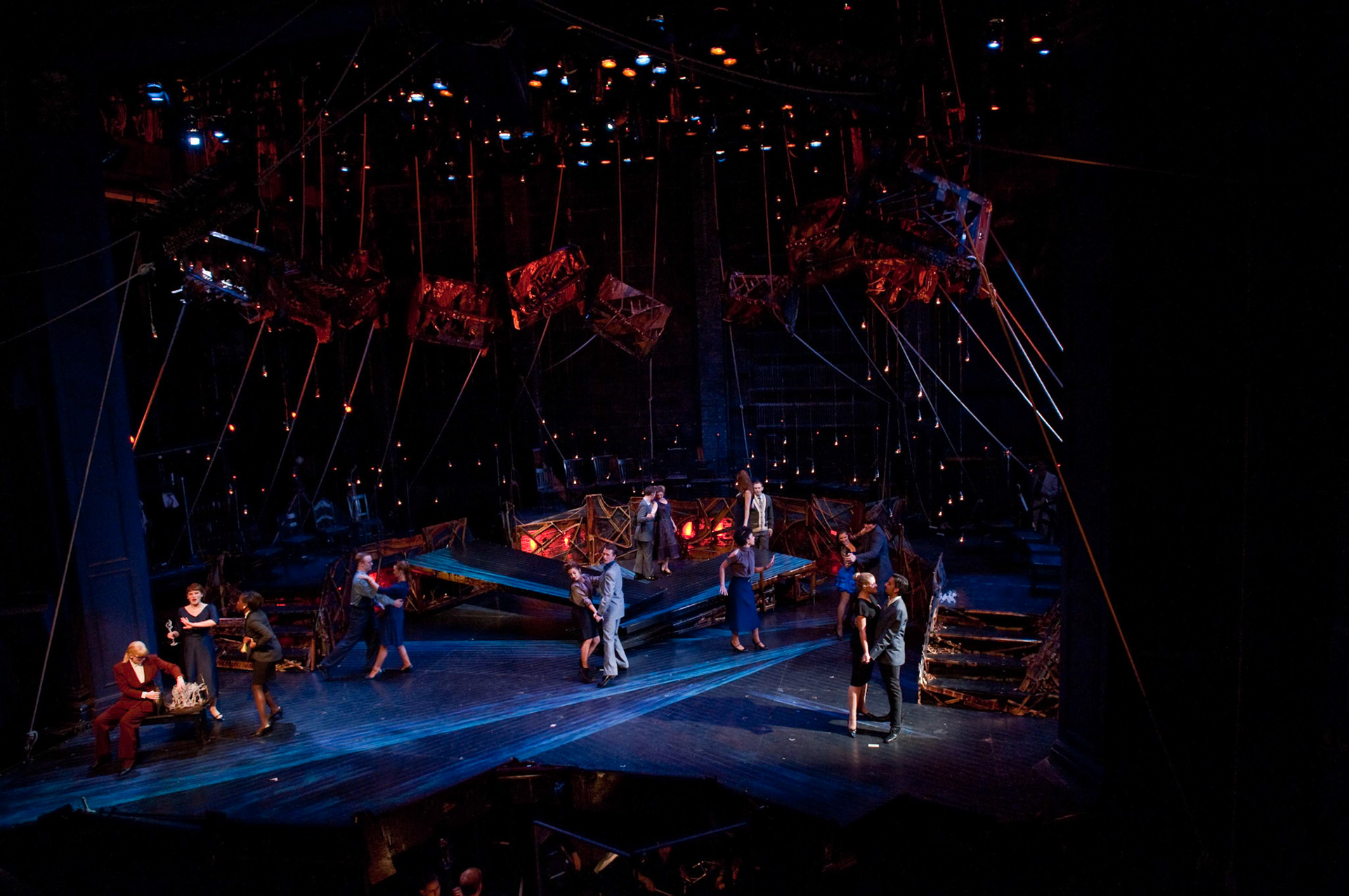 4/27/10  6:56:23 PM   Boston Massachusetts

CFA Theatre students rehearse the musical " Merrily " by Stephen  Sondheim.

Photo by Kalman Zabarsky for Boston University Photography