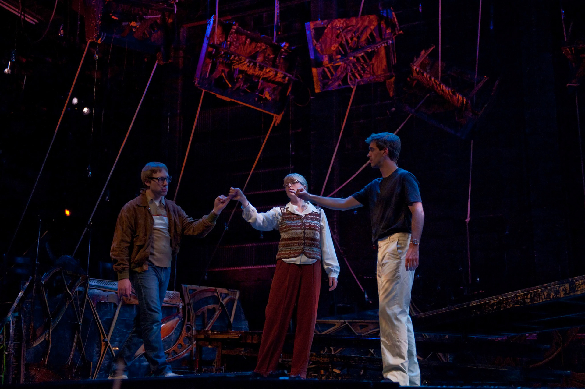 4/27/10  7:36:00 PM   Boston Massachusetts

CFA Theatre students rehearse the musical " Merrily " by Stephen  Sondheim.

Photo by Kalman Zabarsky for Boston University Photography