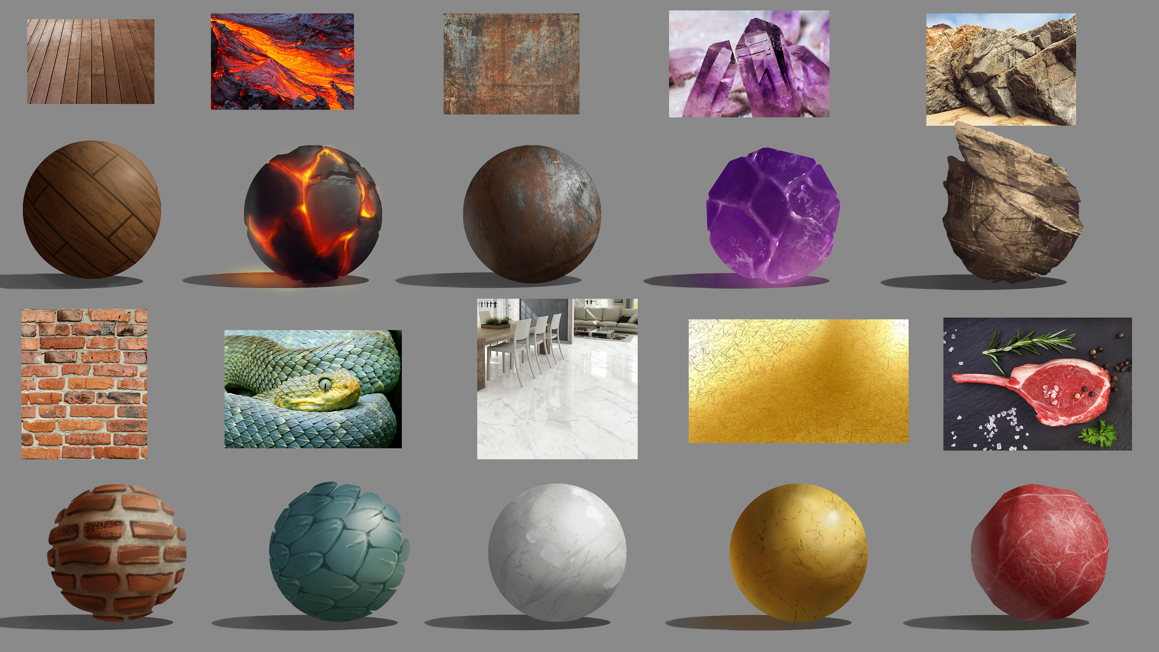 Texture spheres