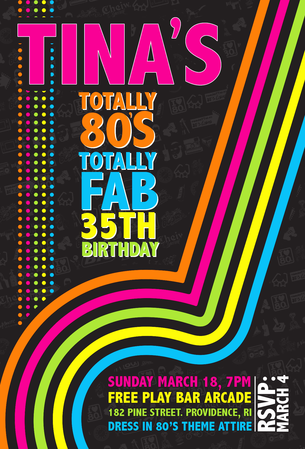 Totally 80s Inviation