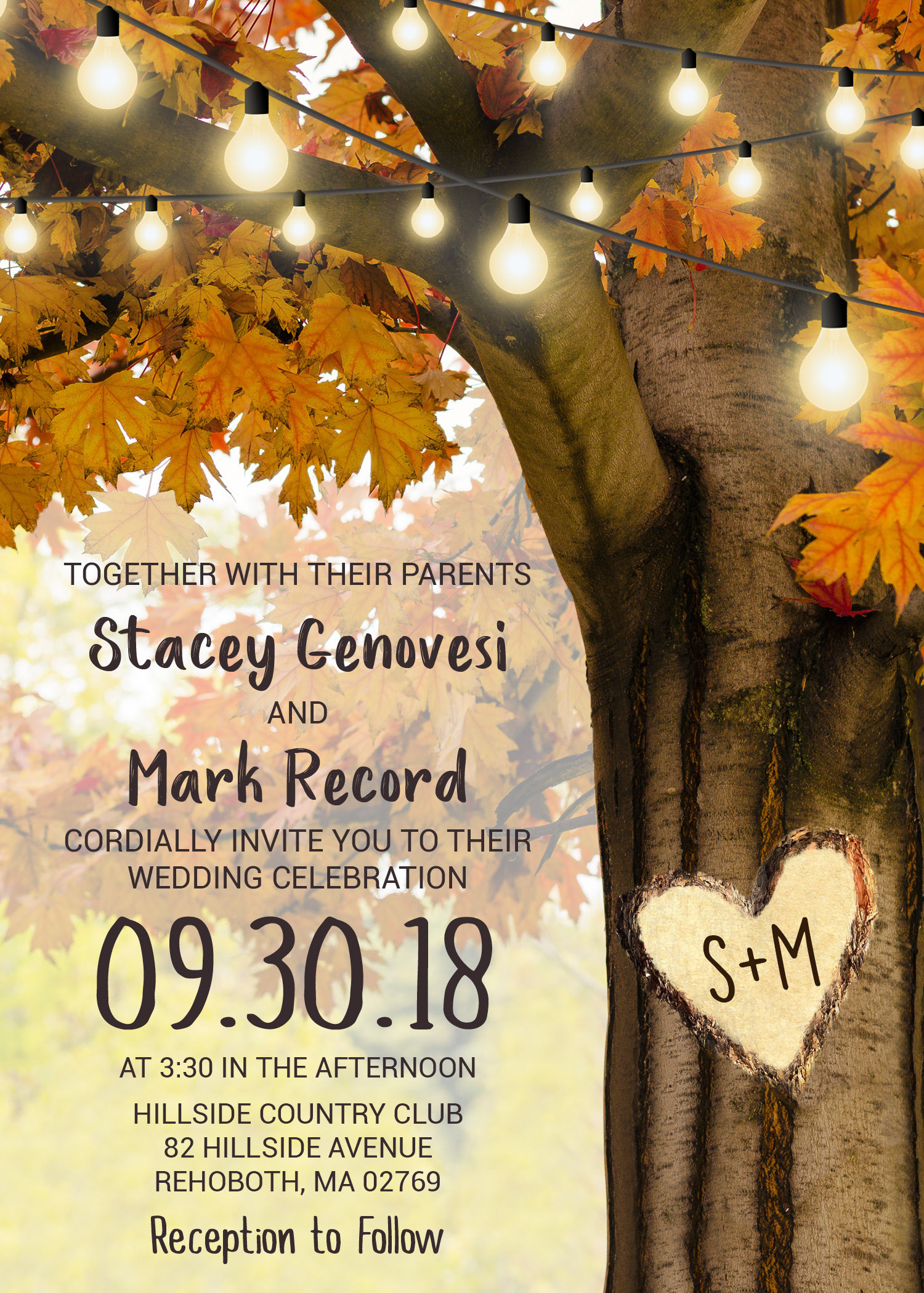 Fall Wedding Invitation