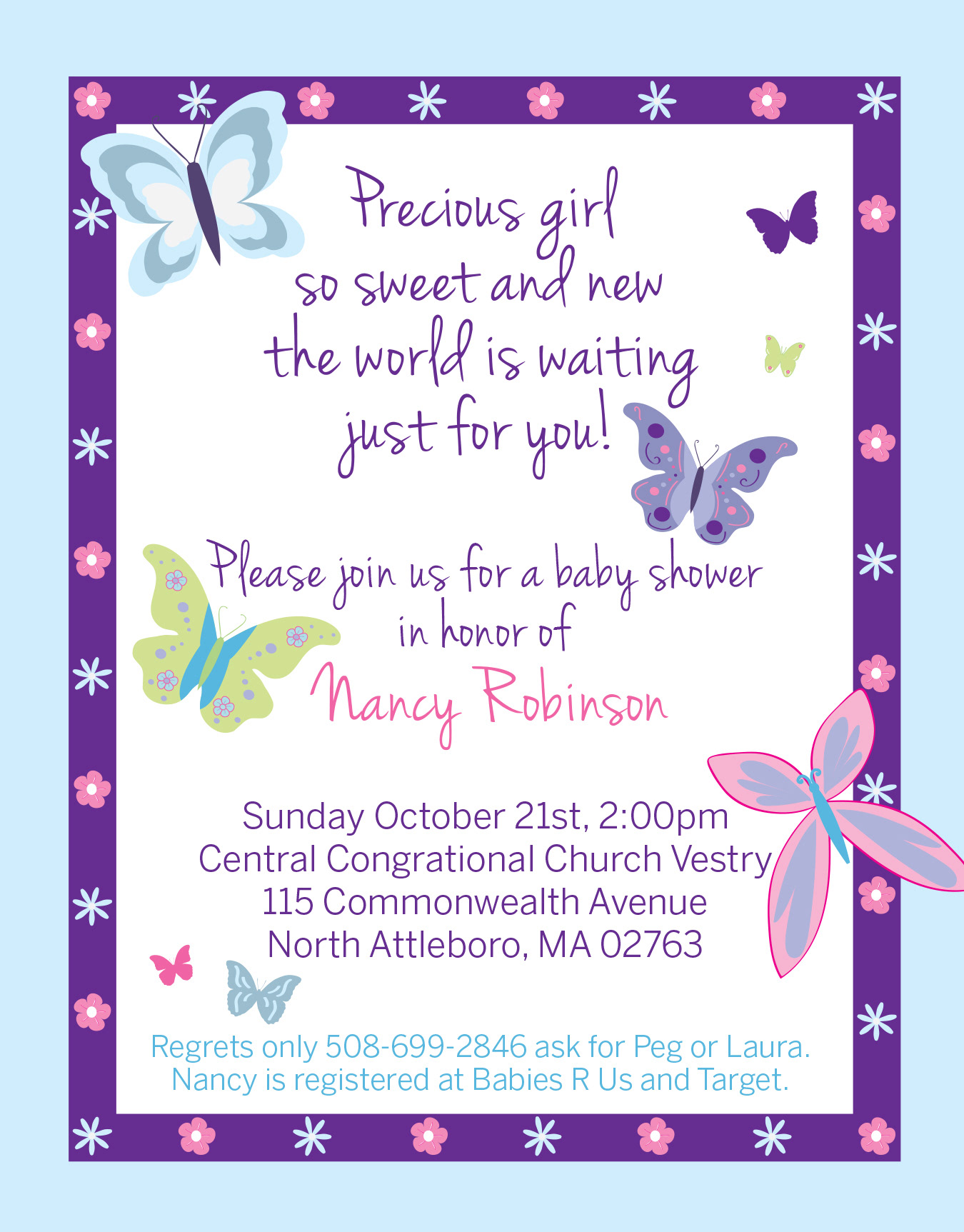 Butterfly Shower Invitation