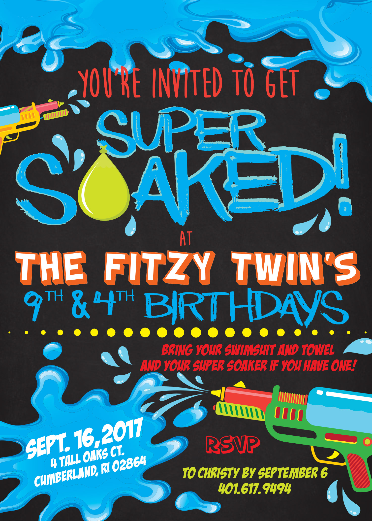 Super Soaked Invitation