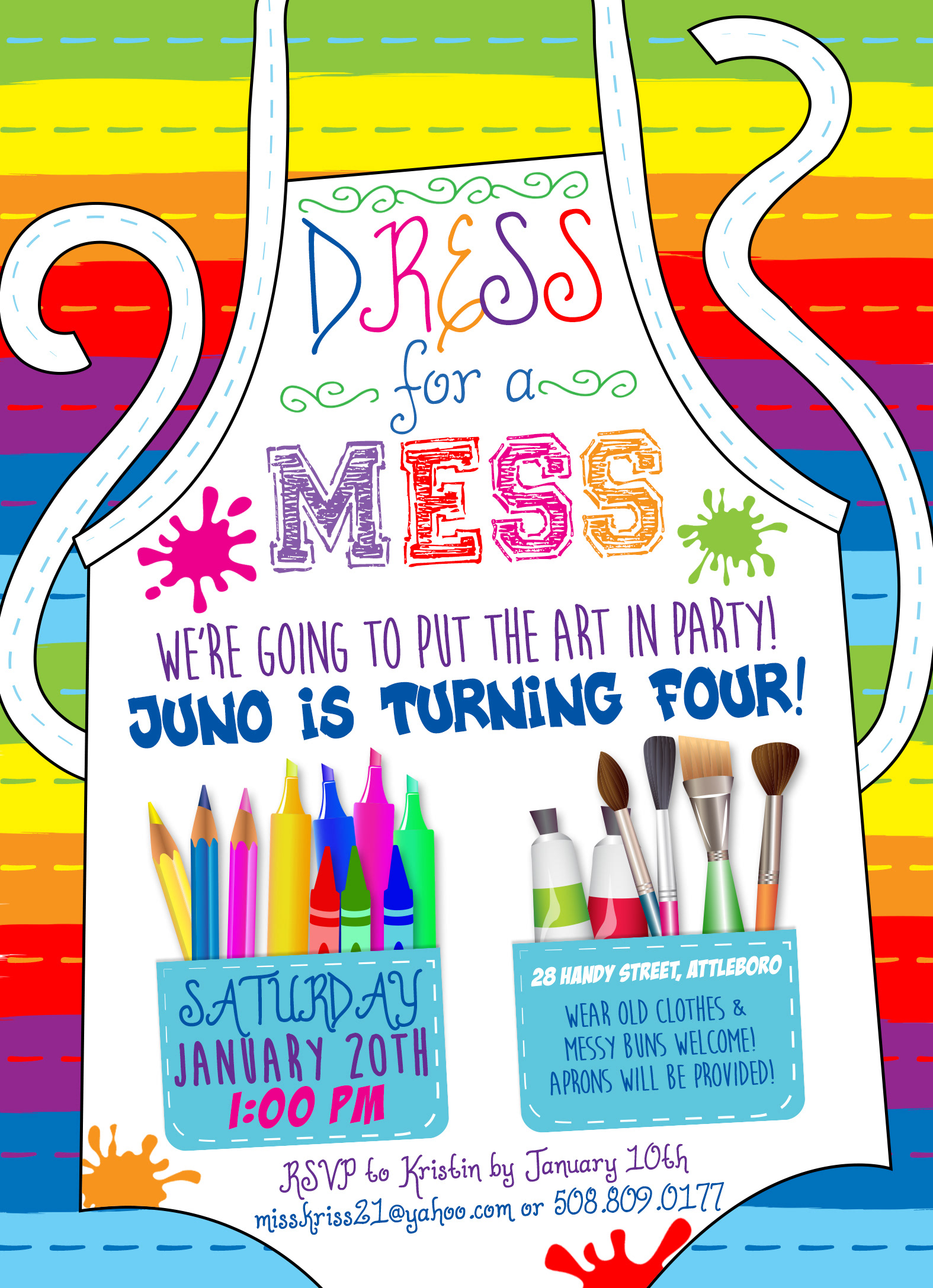 Art Party invitation