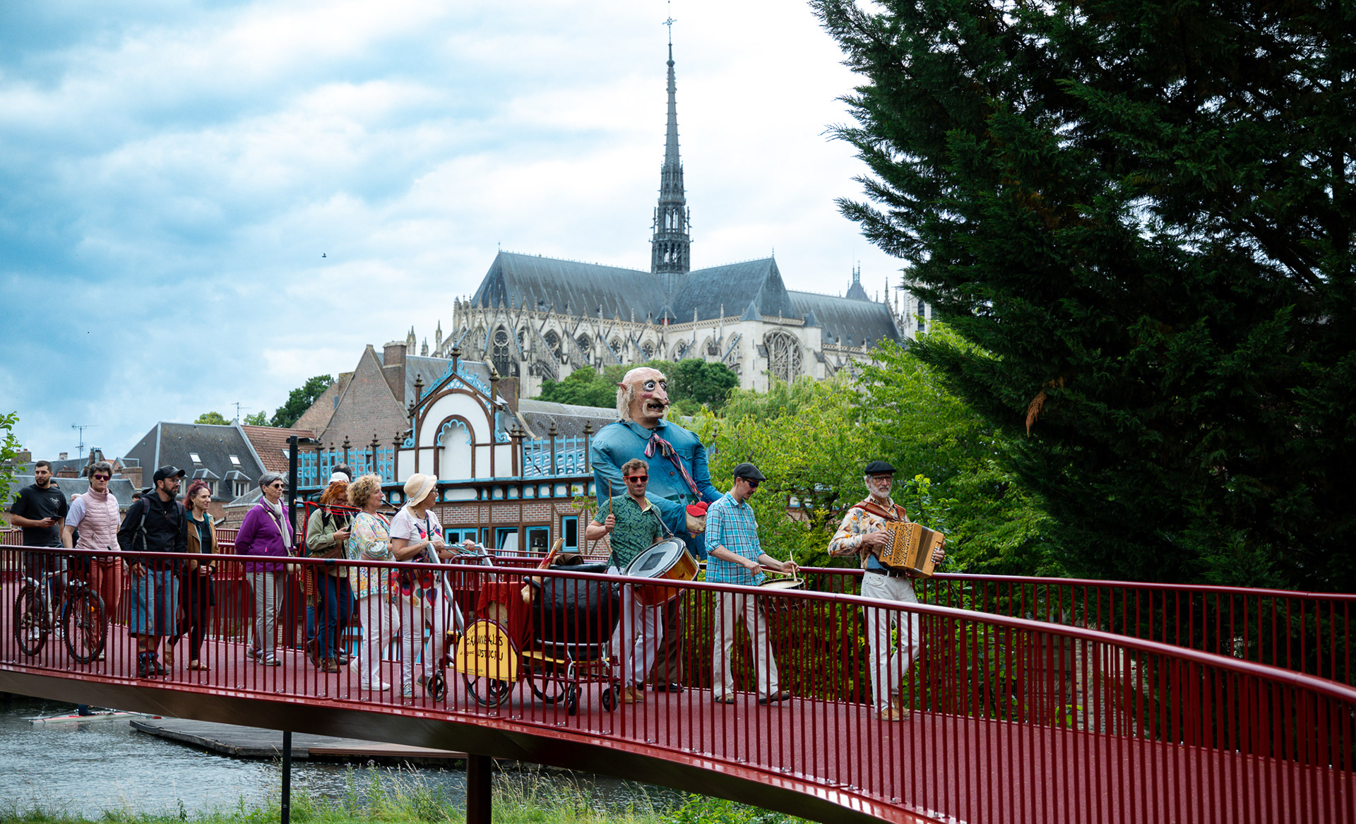 Inauguration passerelle Samarobriva 