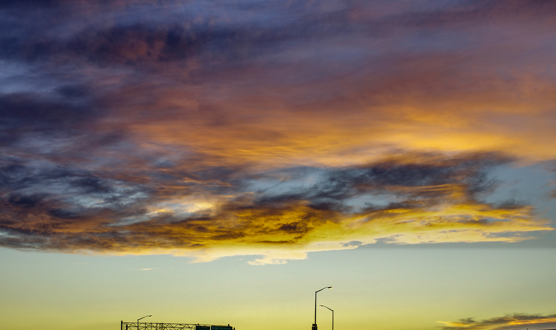 Sunrise rooftop shot of Atlanta Biltmore sign