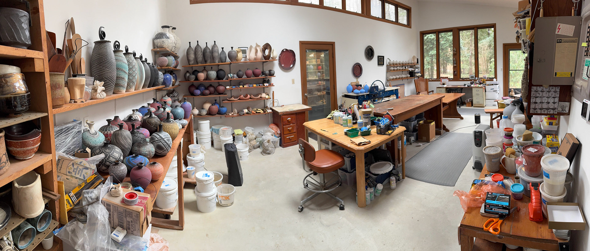 View from the other corner of the studio.