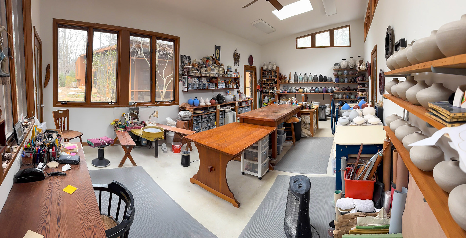 View from one corner of the studio