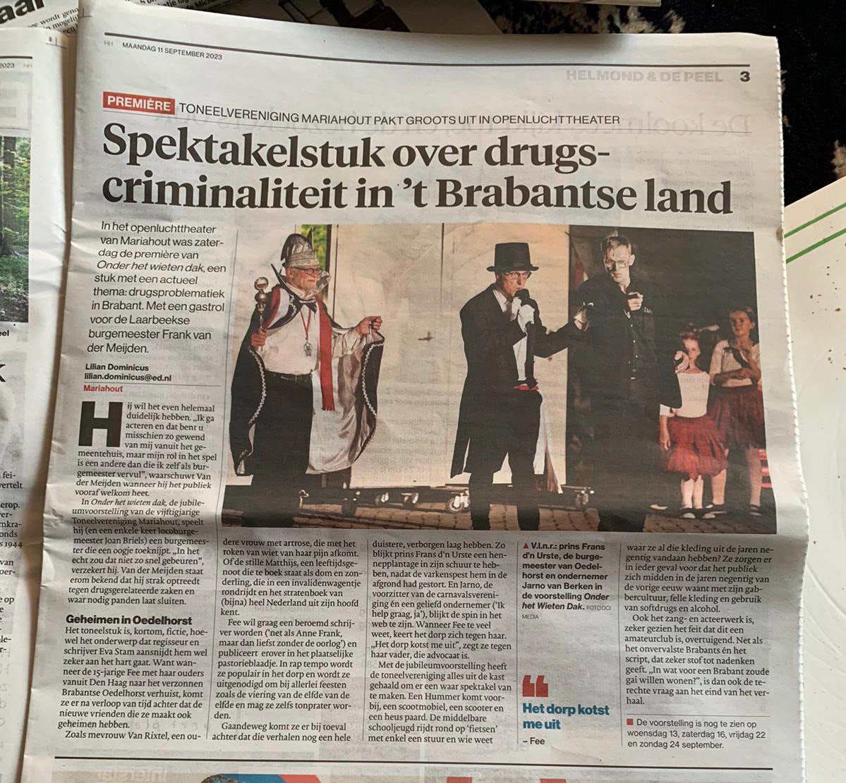 Onder het wieten dak
