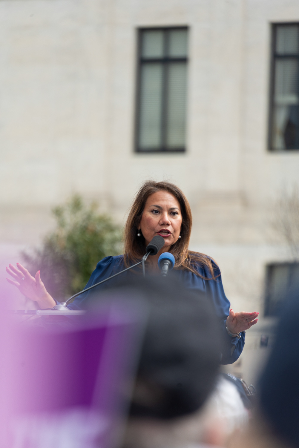 Rep. Veronica Escobar of Texas speaking on the rights of women. 