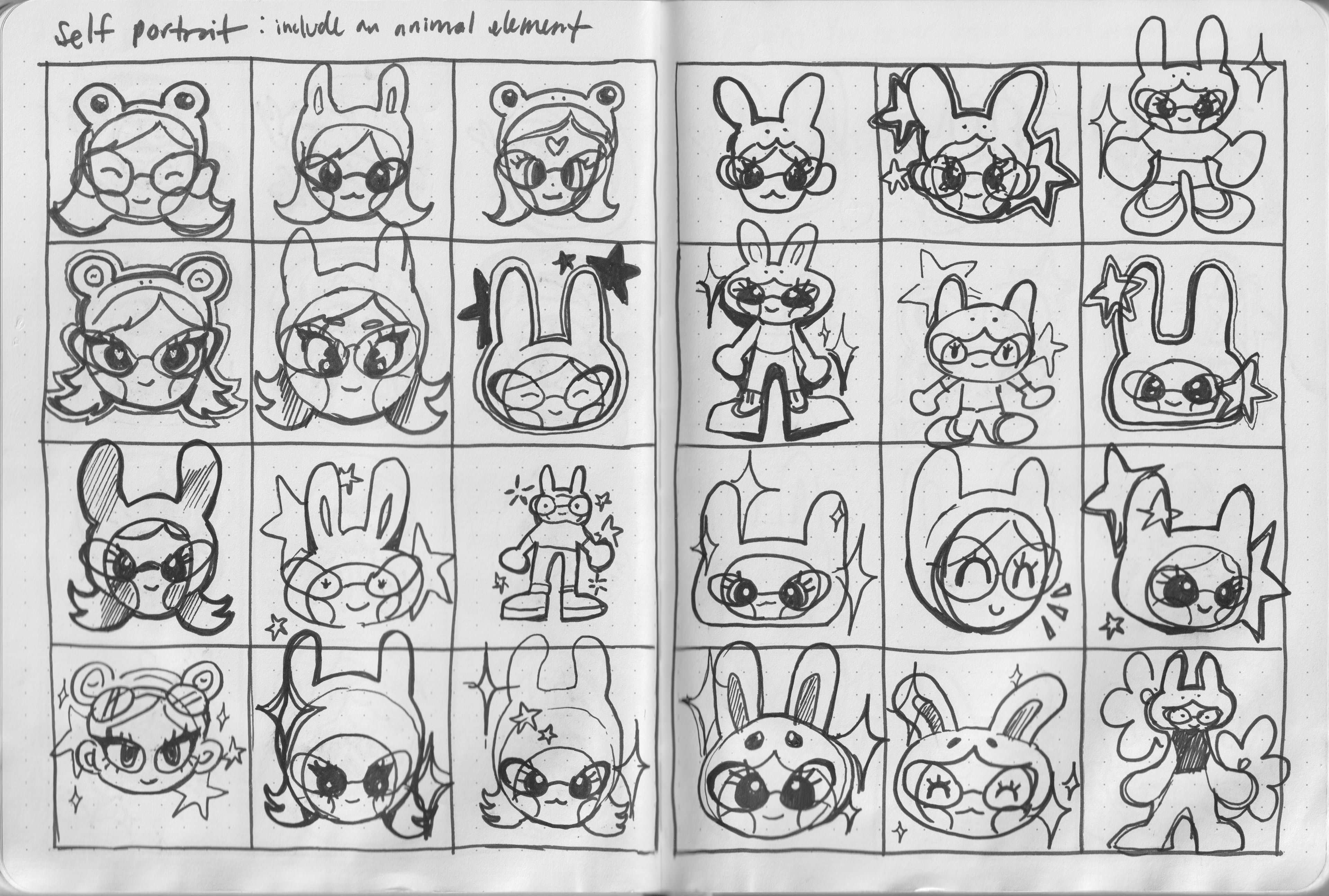 thumbnails for self-portrait symbol