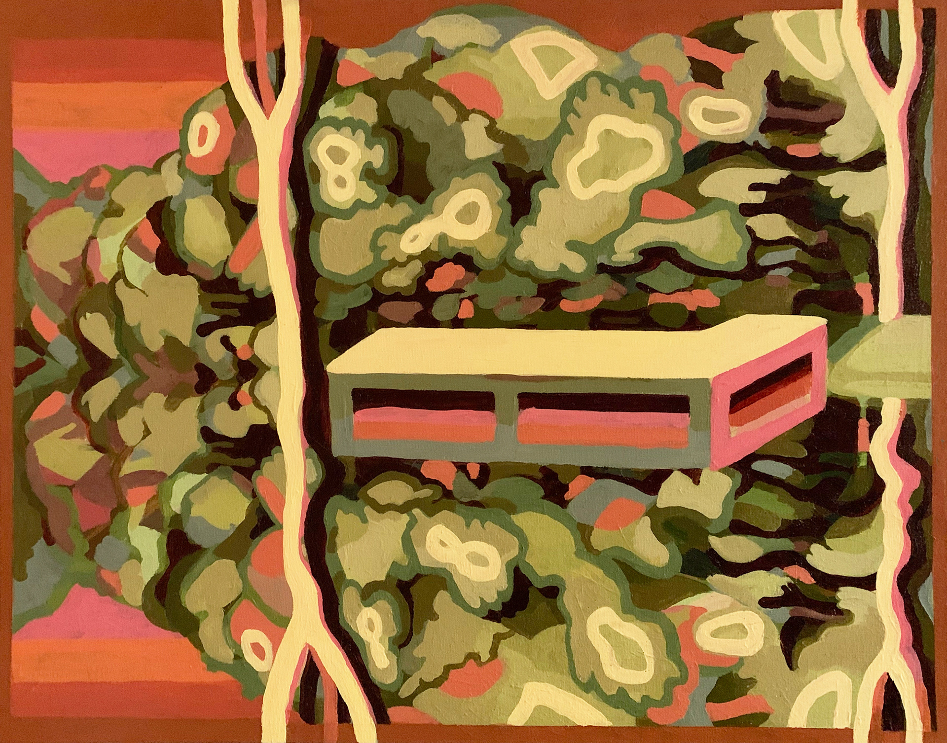 "Dock," acrylic on canvas board